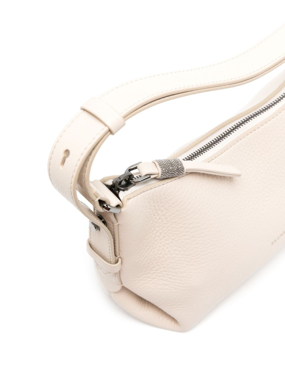 logo-stamp leather top-handle bag - 4