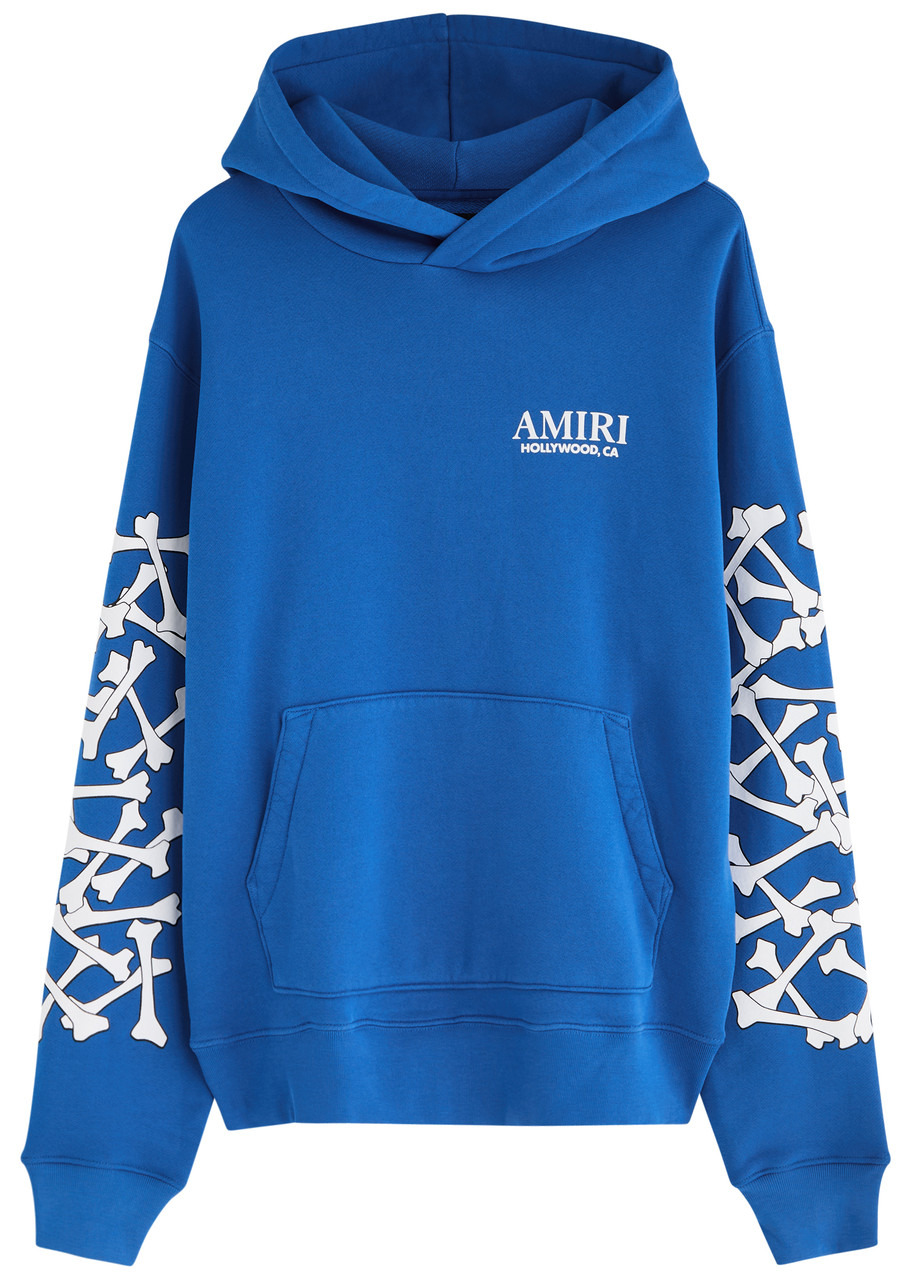 Amiri Bones Stacked Hooded Cotton Sweatshirt - 1