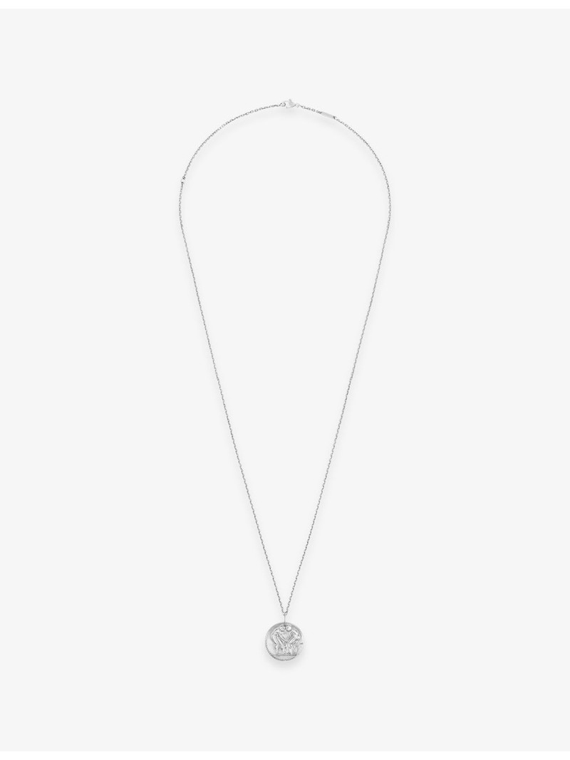Zodiaque Medal Gemini 18ct White-Gold Pendant 1