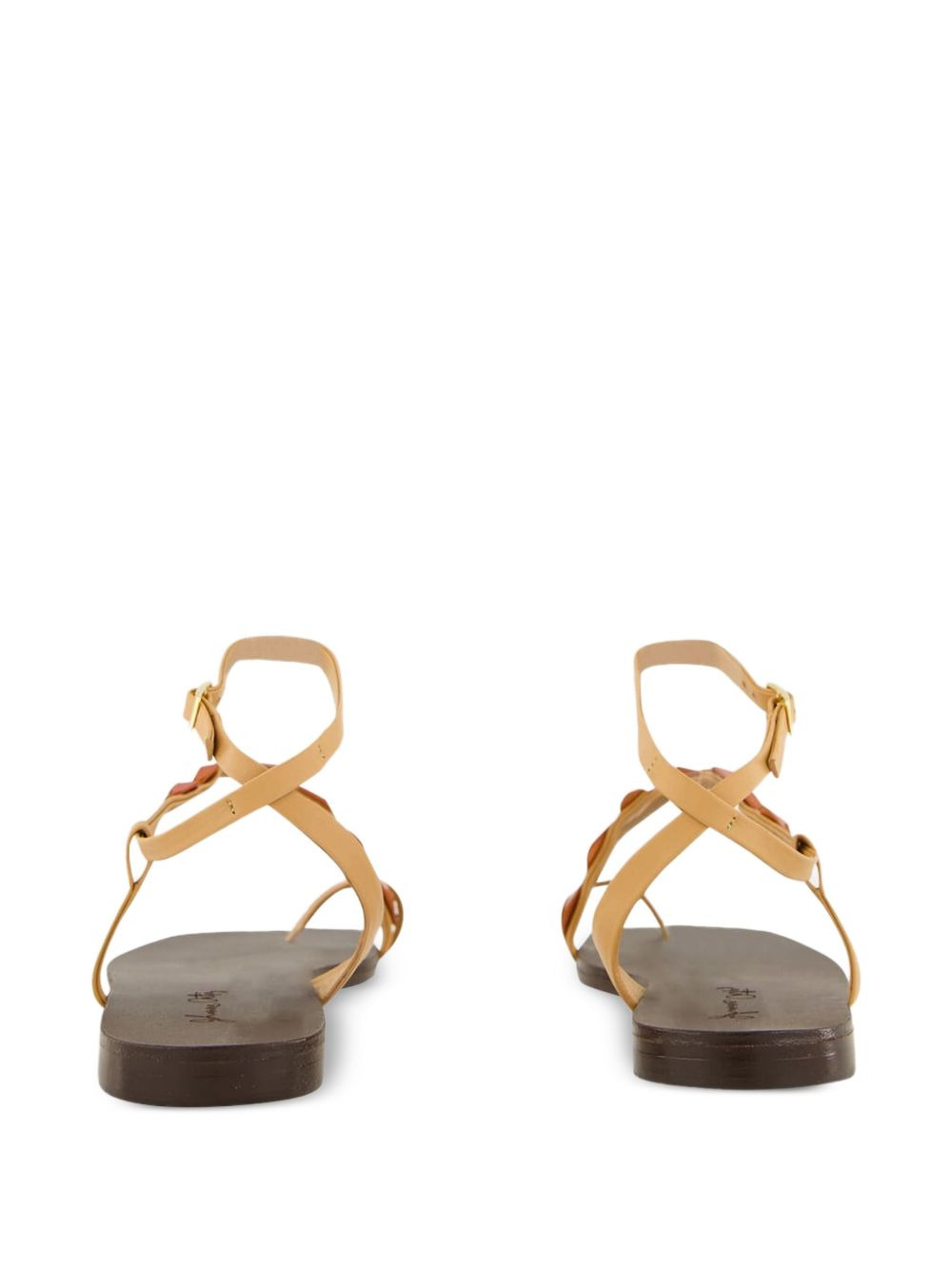 Dazzling leather crest sandals - 4