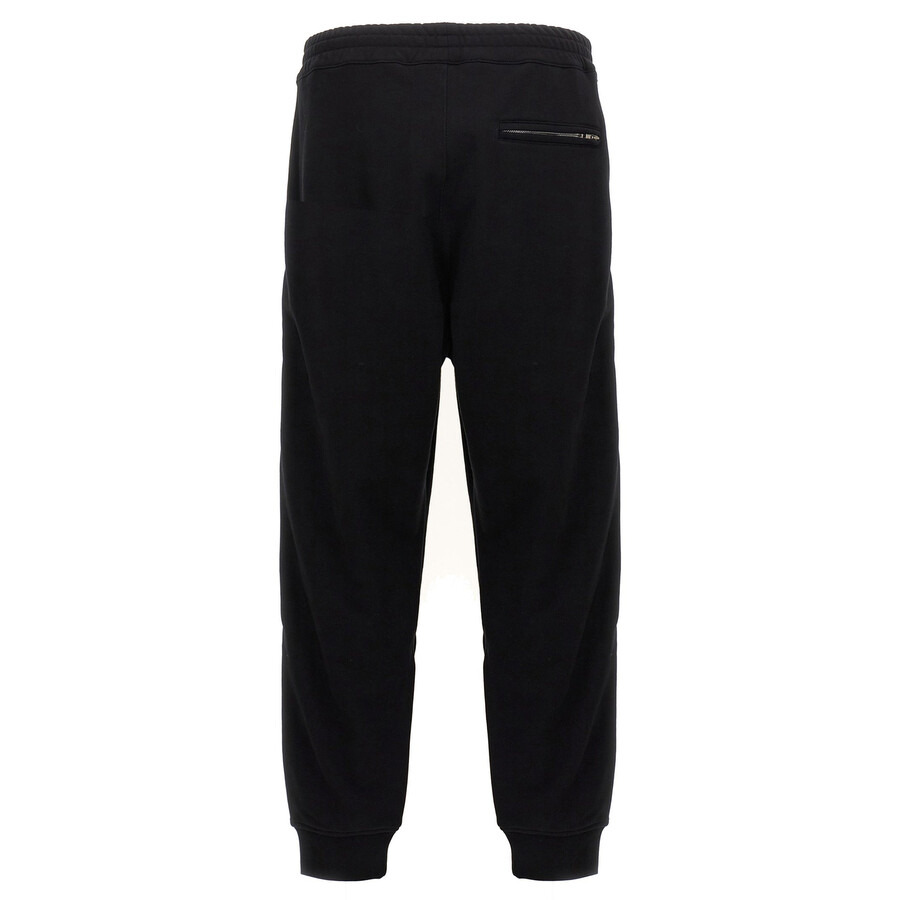 Alexander McQueen Men's Black/Black Side Band Joggers Pants - 6