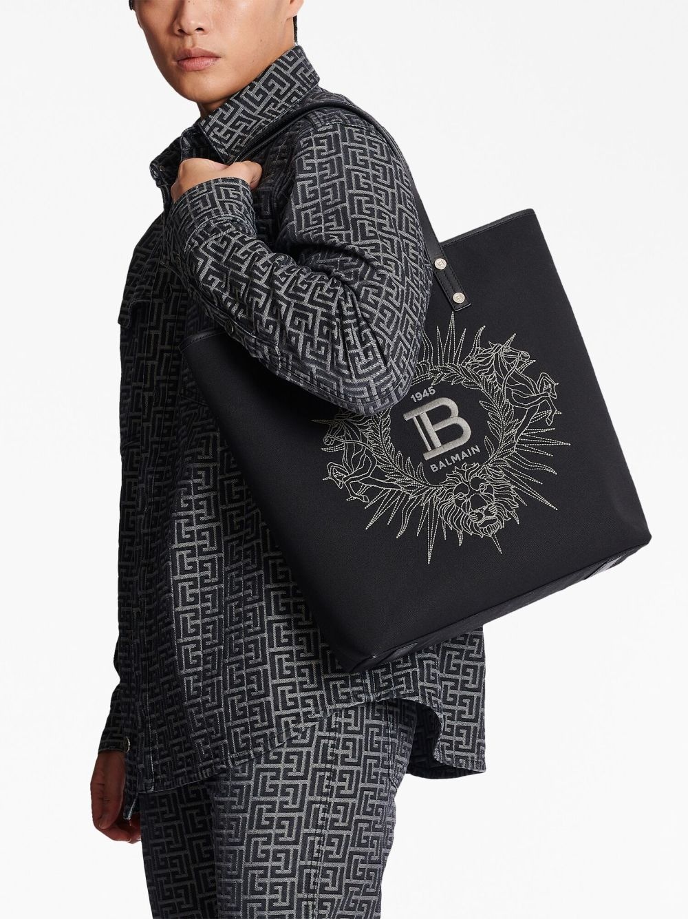 Varsity embroidered-logo tote bag - 3