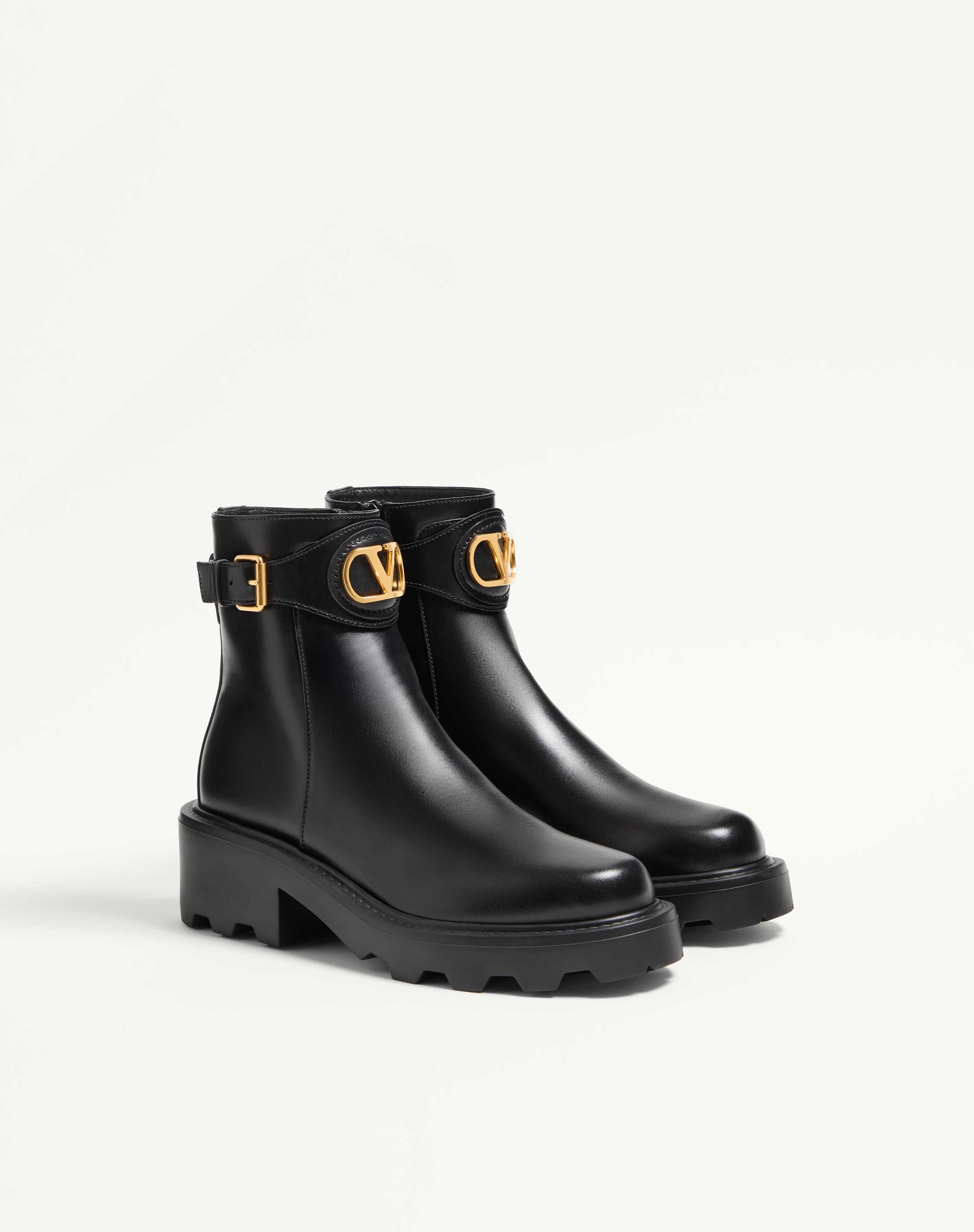 VLOGO SIGNATURE CALFSKIN ANKLE BOOT 55MM - 3