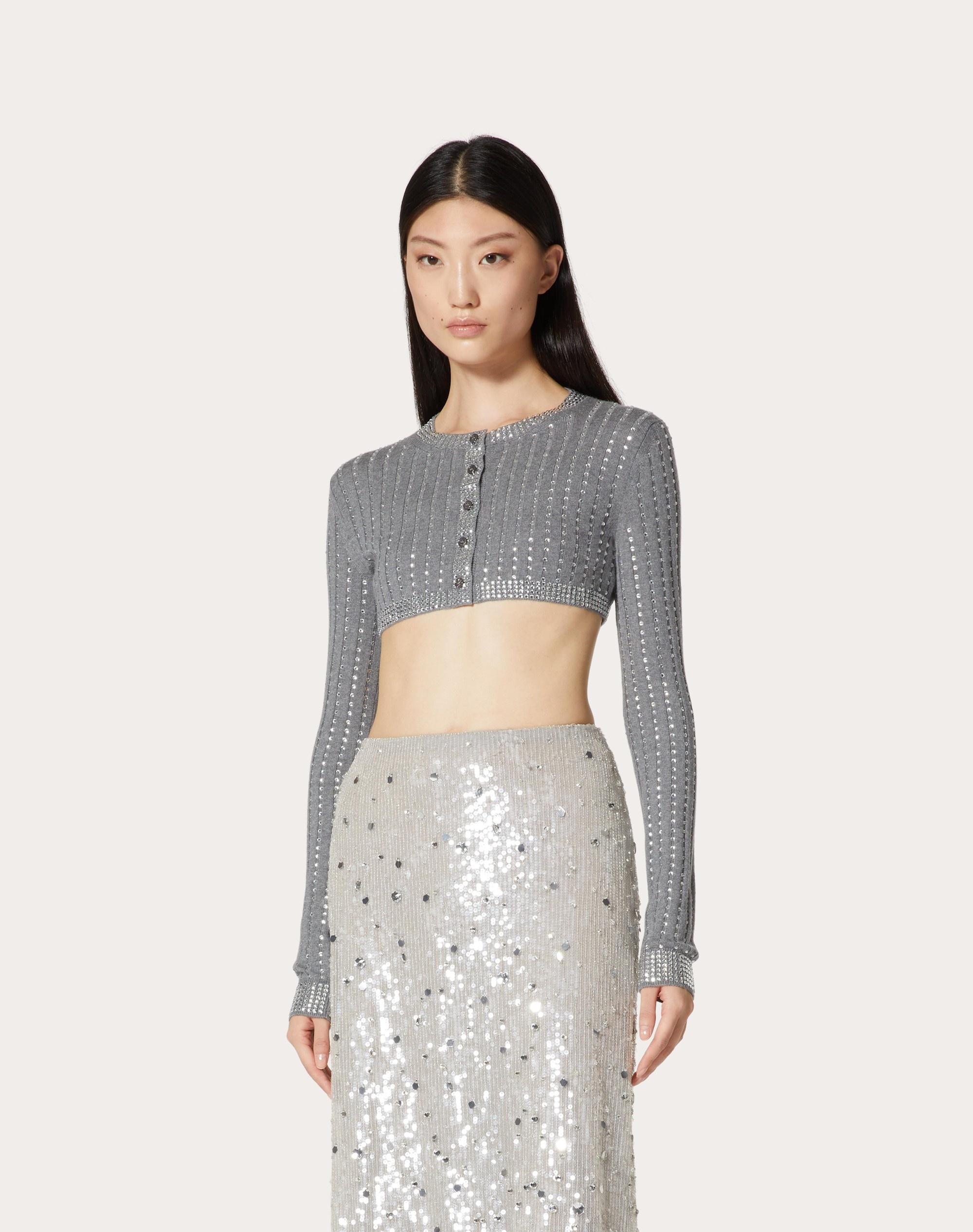 WOOL AND RHINESTONE CARDIGAN - 3