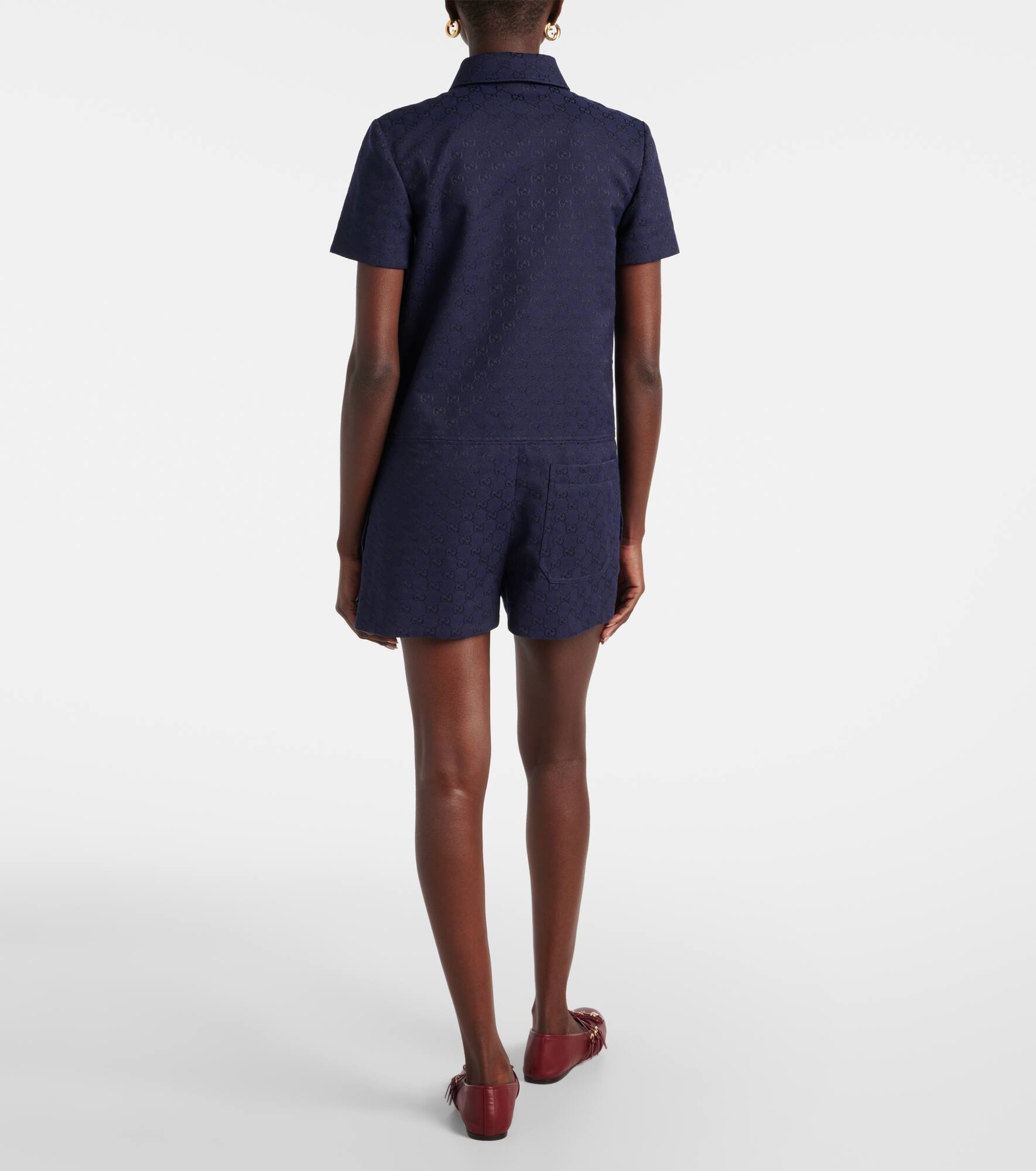 Horsebit GG Canvas romper - 3