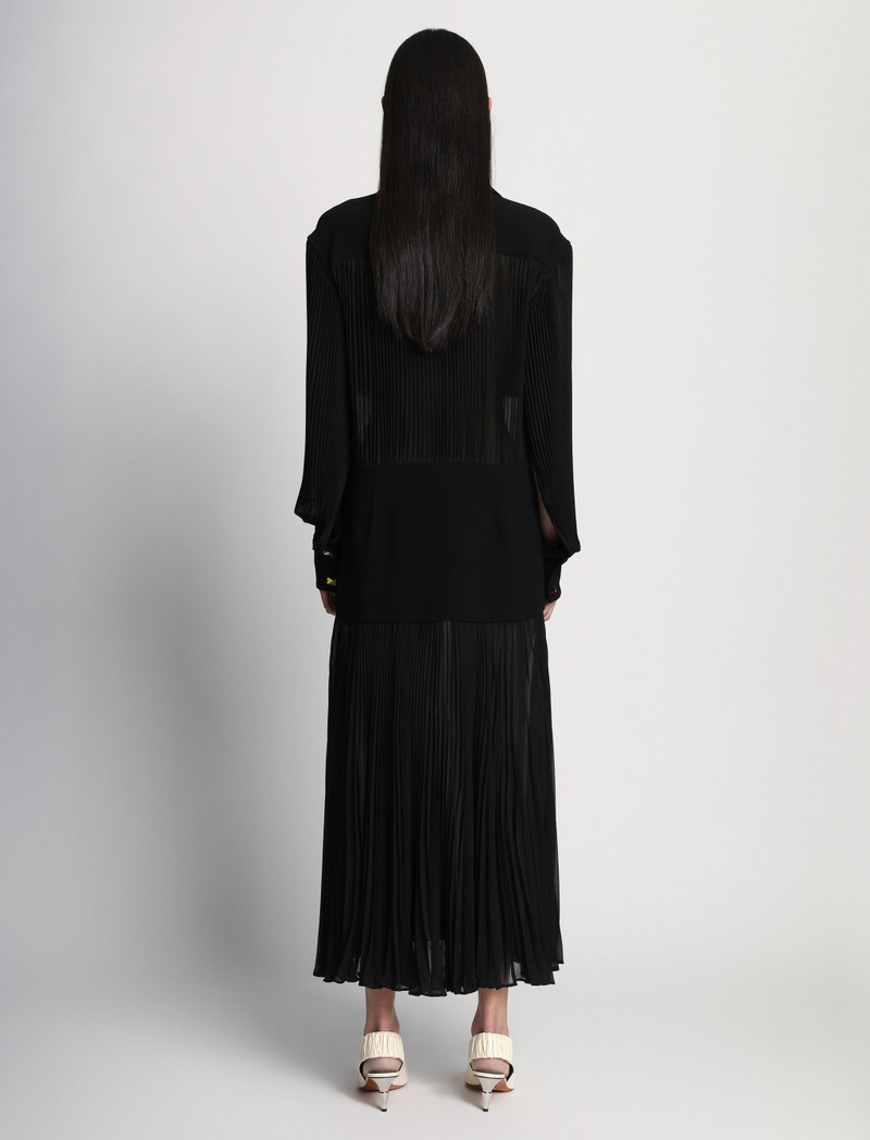 Sheer Pleated Flou Dress 4