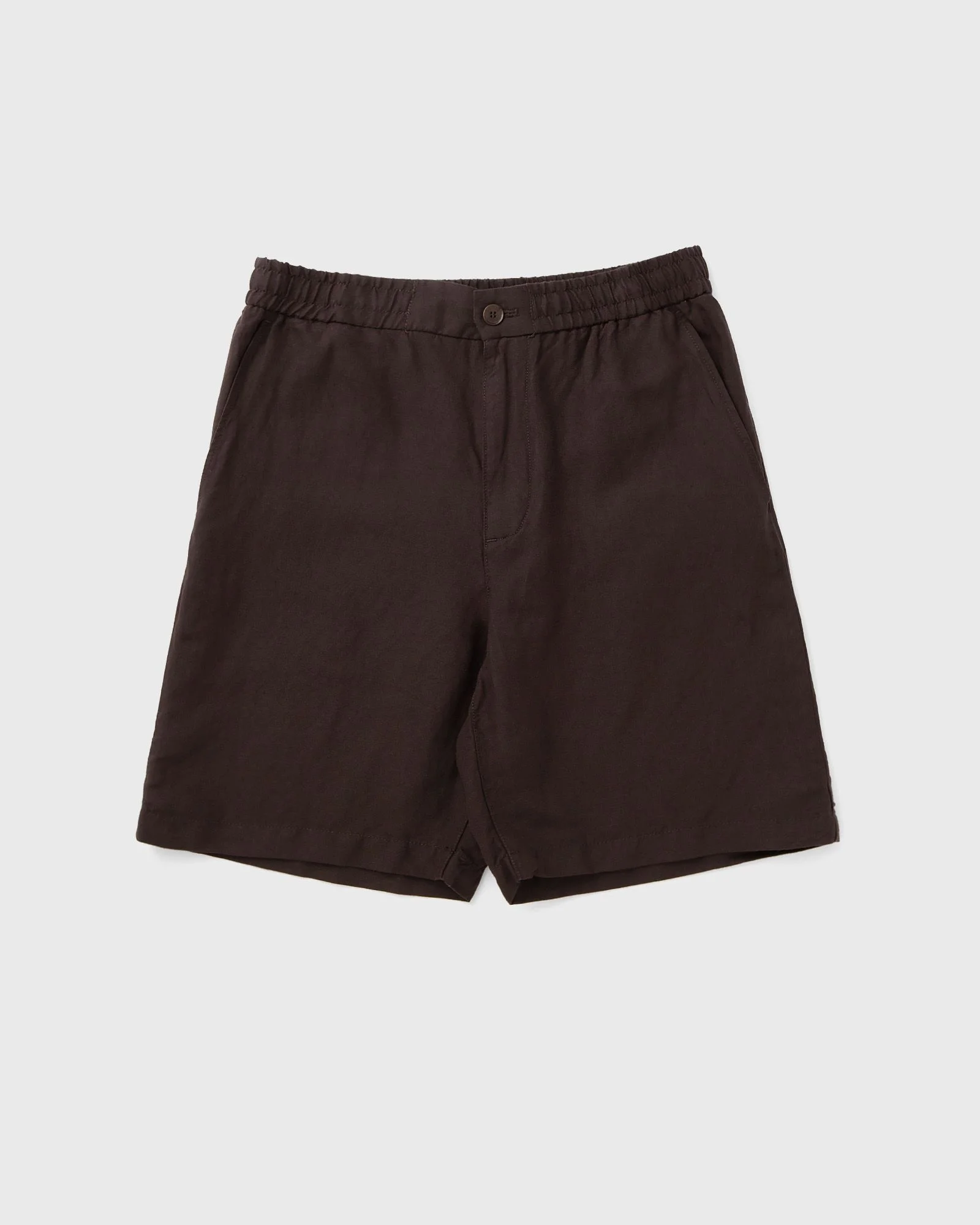 LINEN BLEND TWILL SHORTS - 1