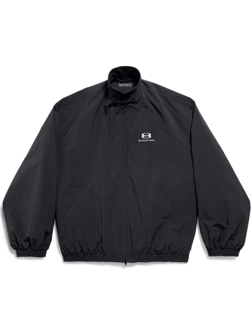 logo-print hooded jacket - 1
