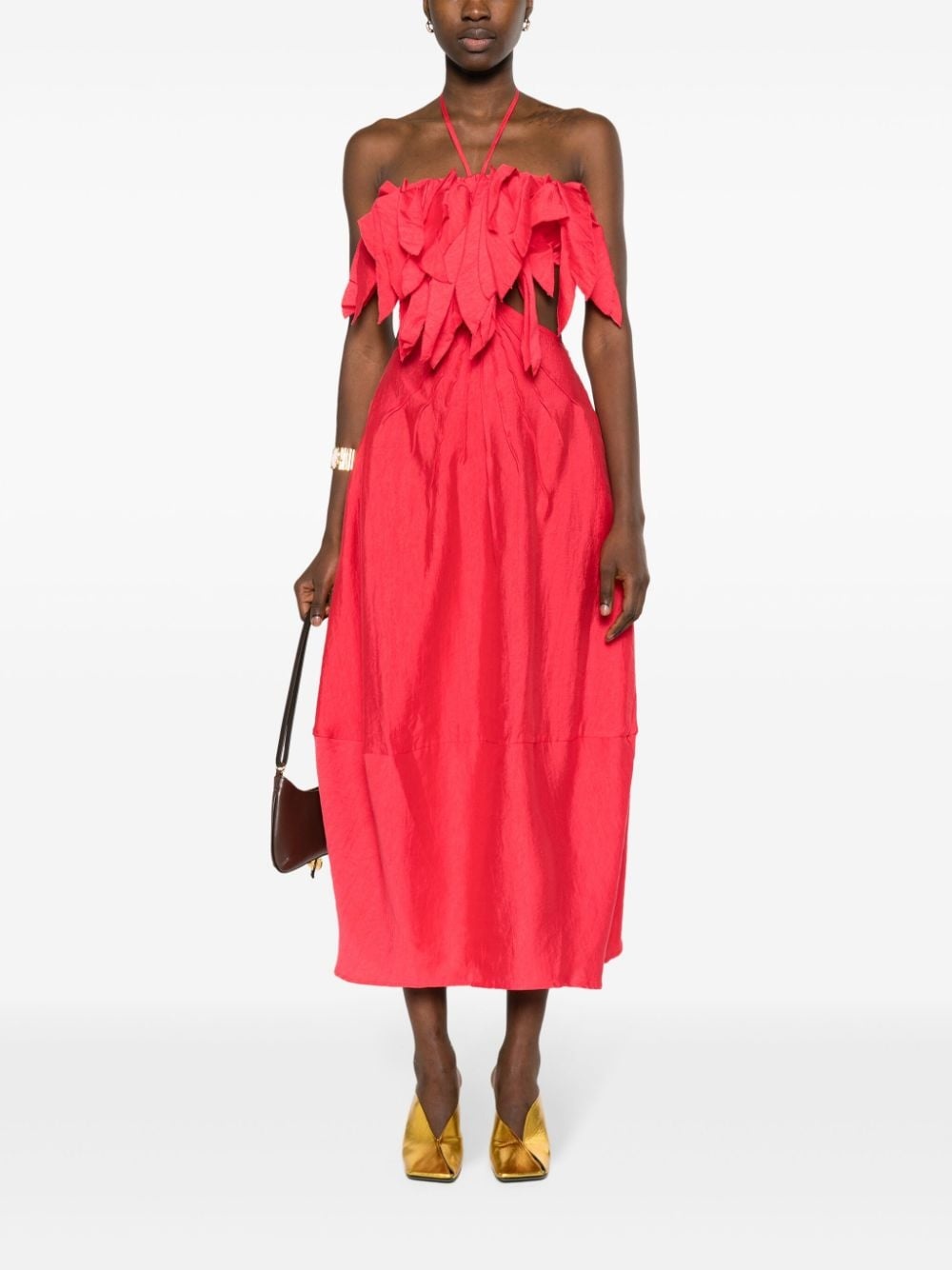 Lue ruffled midi dress - 2