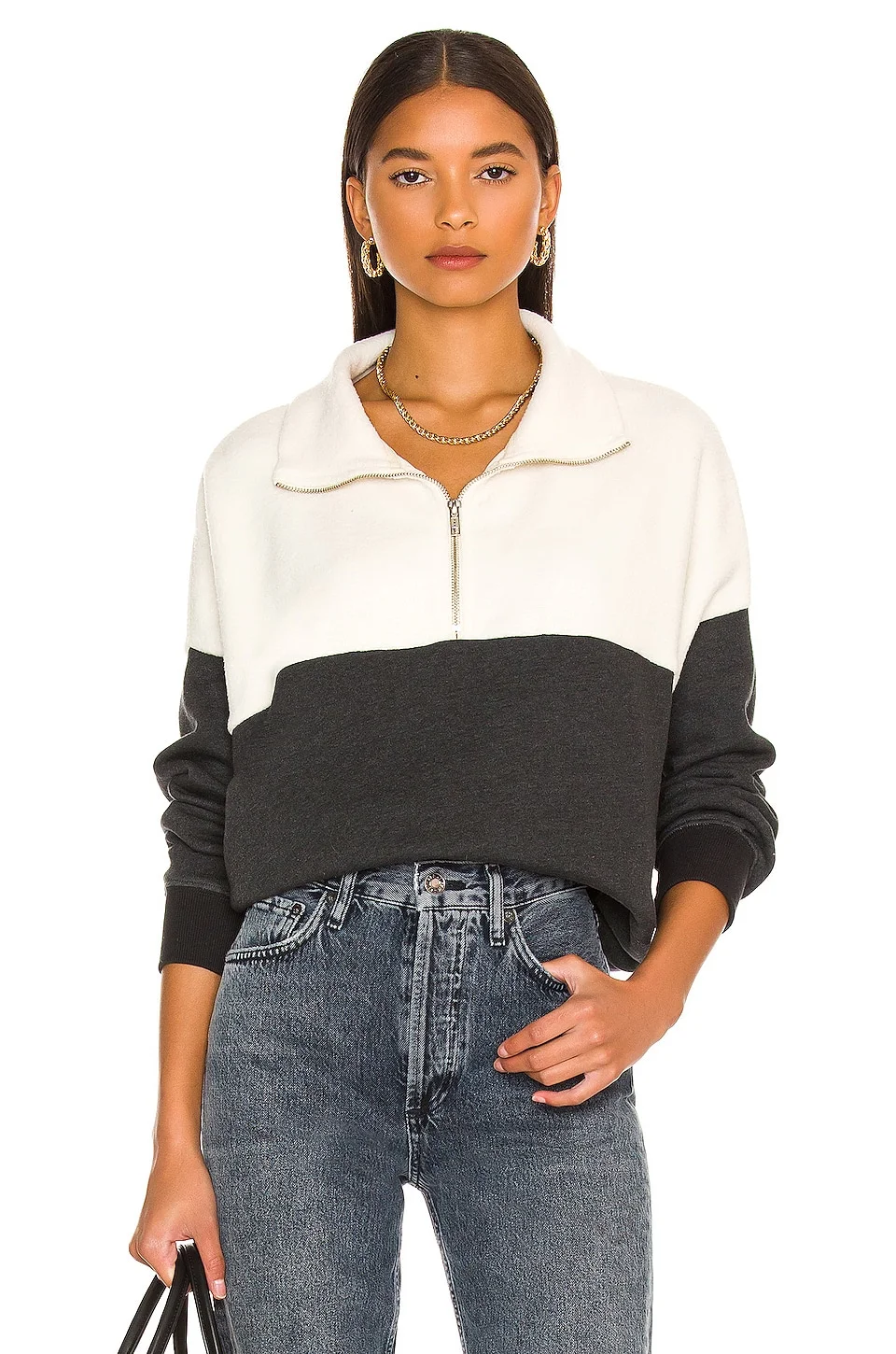 The Colorblock Fleece Half-Zip Pullover - 1