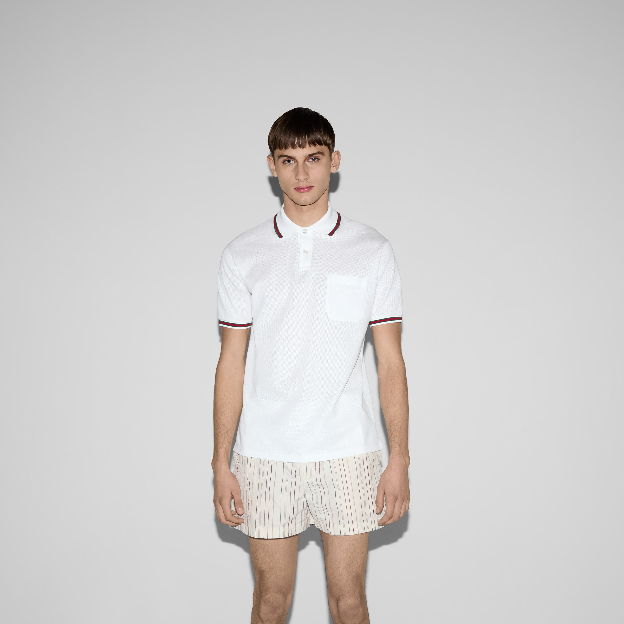 Cotton polo shirt with embroidery - 3
