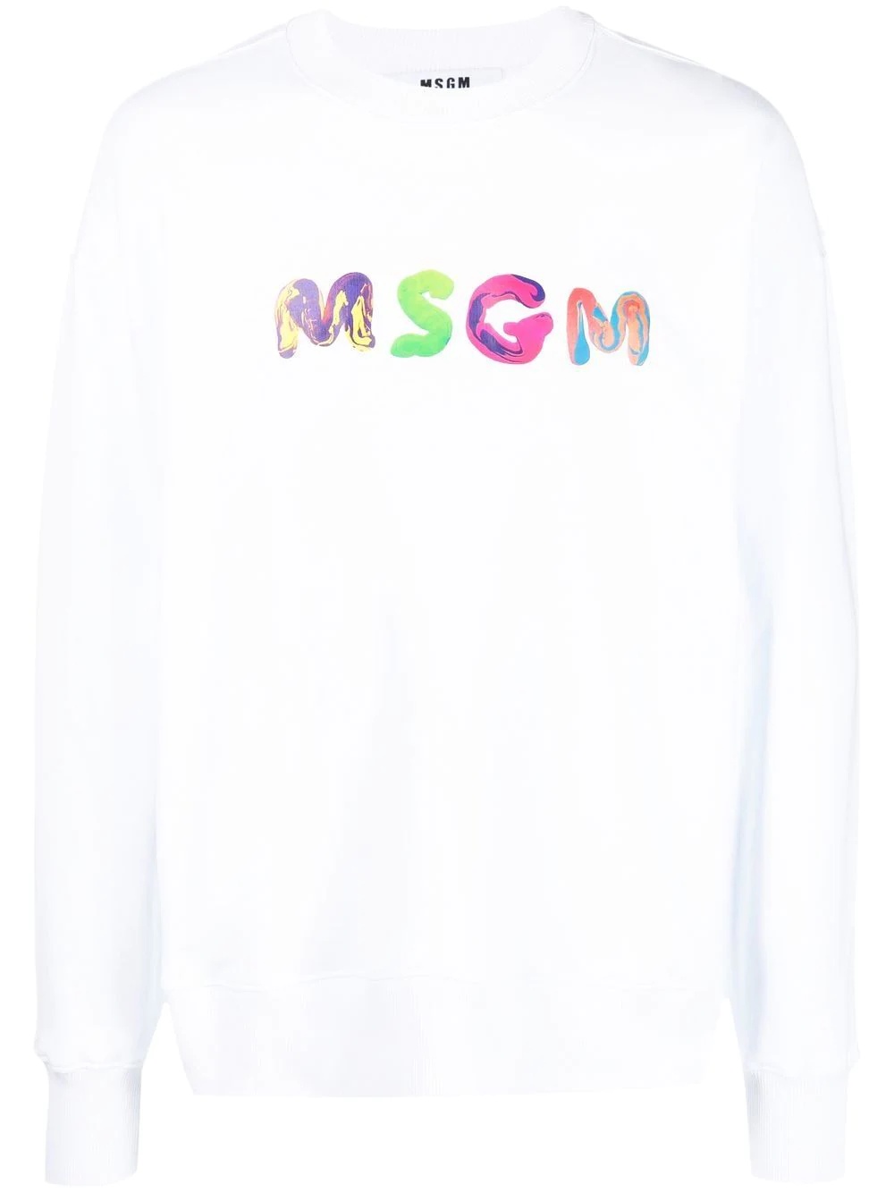 logo-print cotton jumper - 1