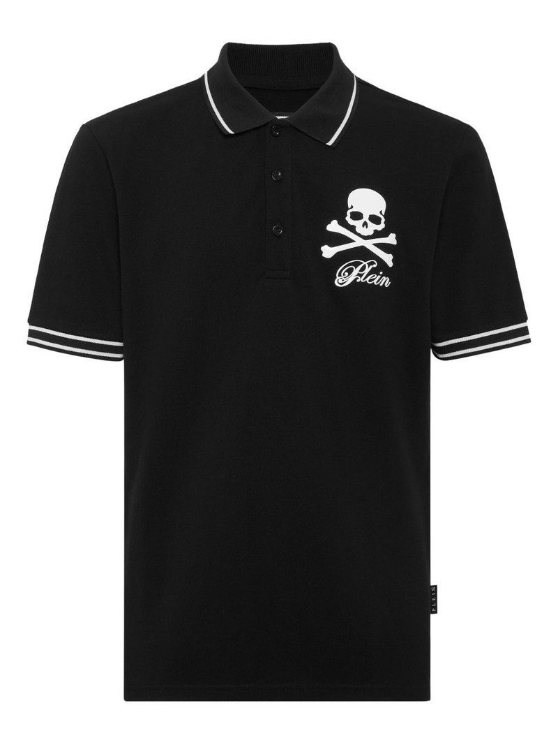 skull-print polo shirt 1
