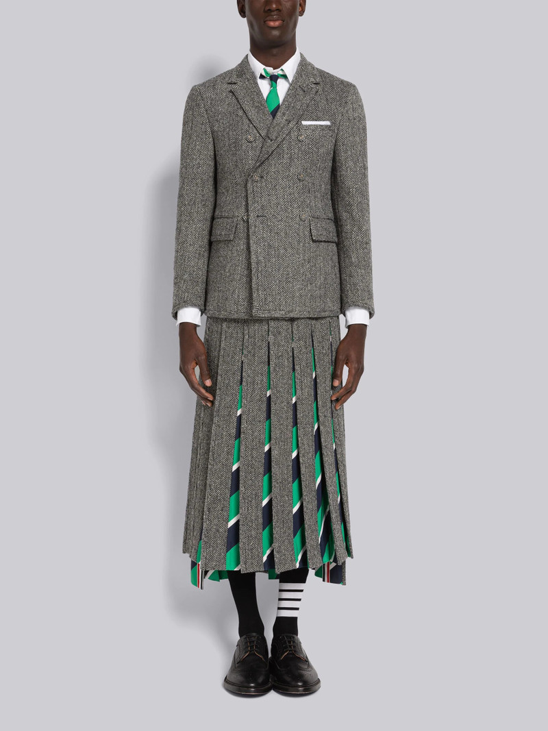 Herringbone Ankle Length Pleated Skirt 4