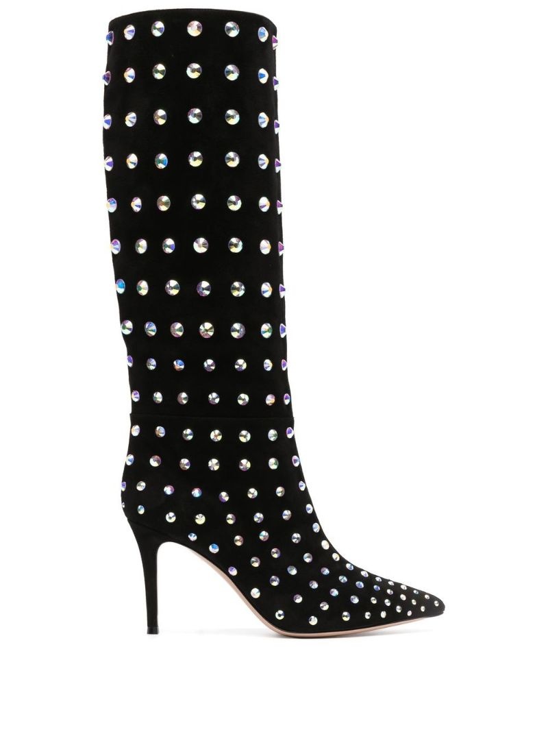 crystal-embellished 85mm boots - 1