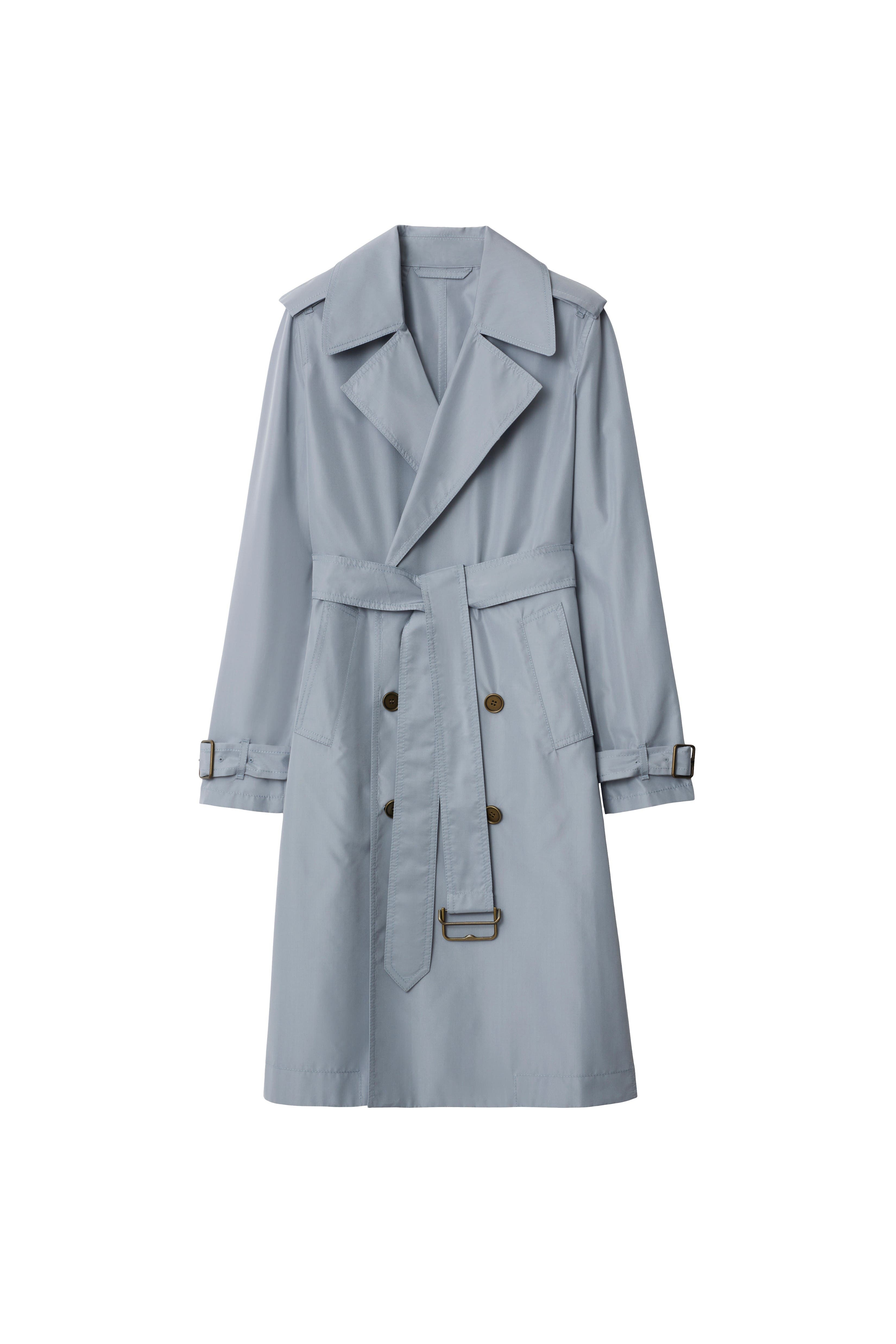 burberry Long Silk Trench Coat in Gale at Nordstrom - 2