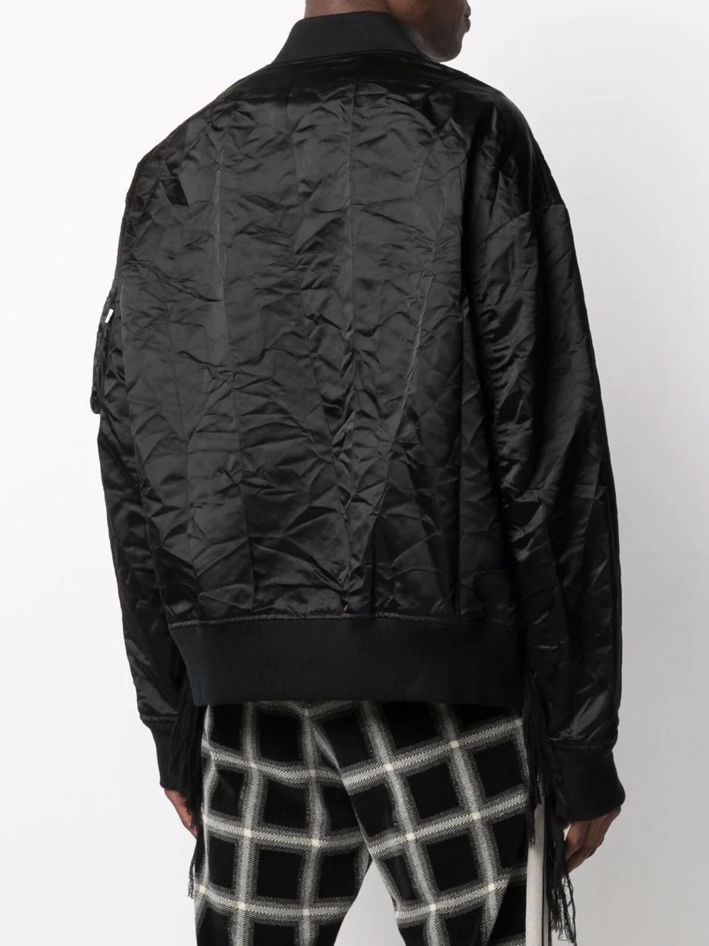 crushed nylon bomber jacket - 4