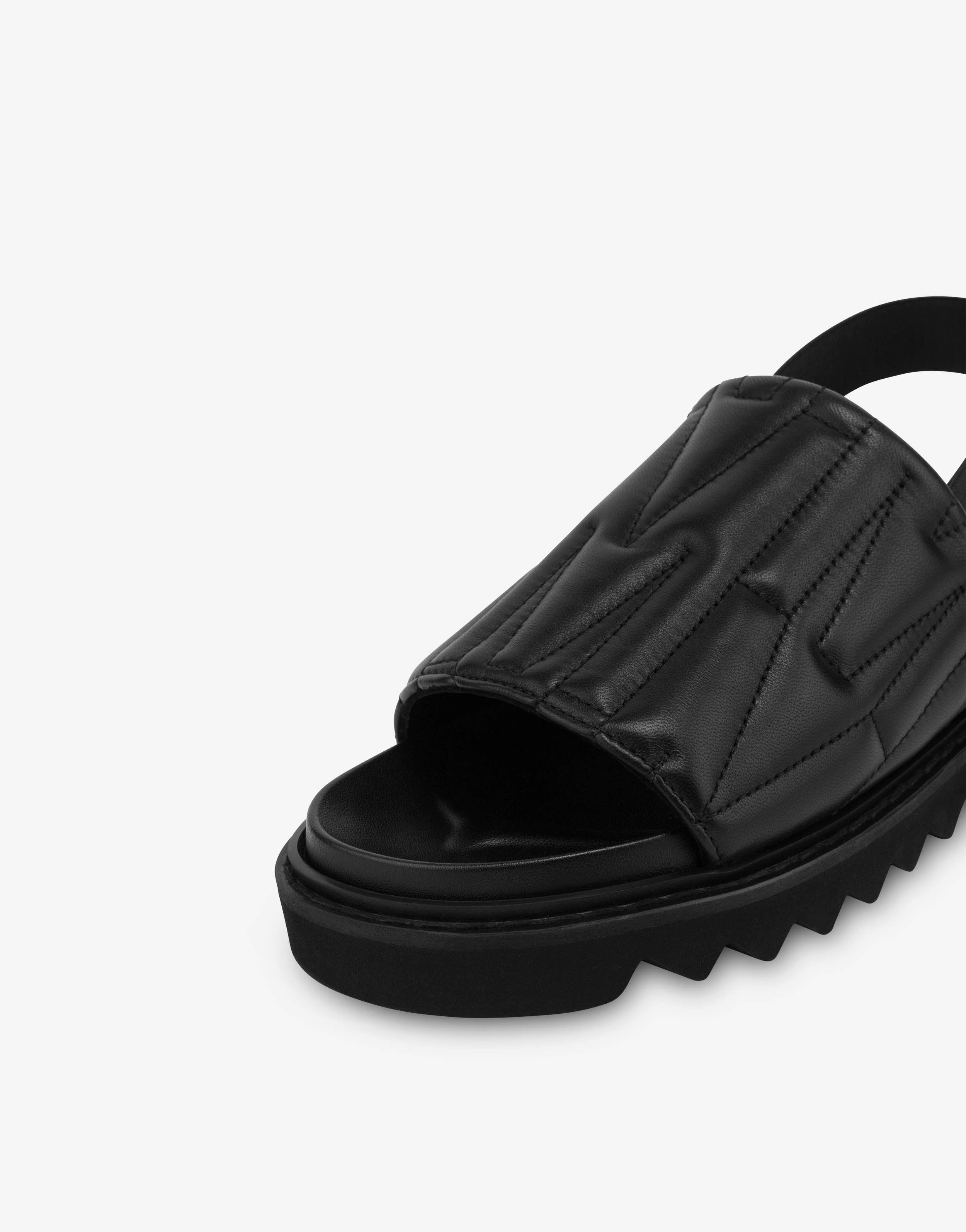 M QUILTED NAPPA LEATHER SANDALS - 4