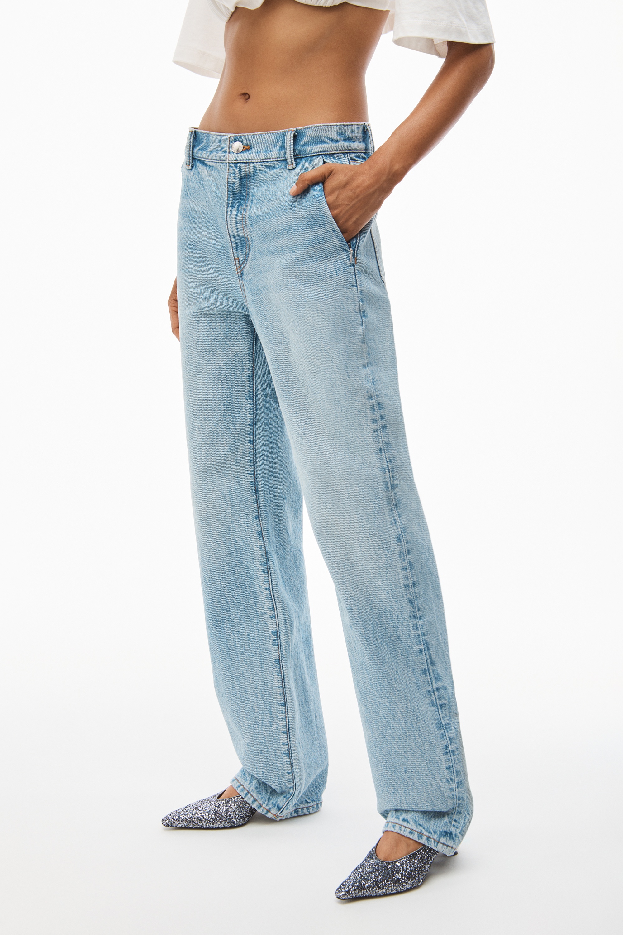 EZ MID-RISE STRAIGHT LEG JEAN IN DENIM - 3