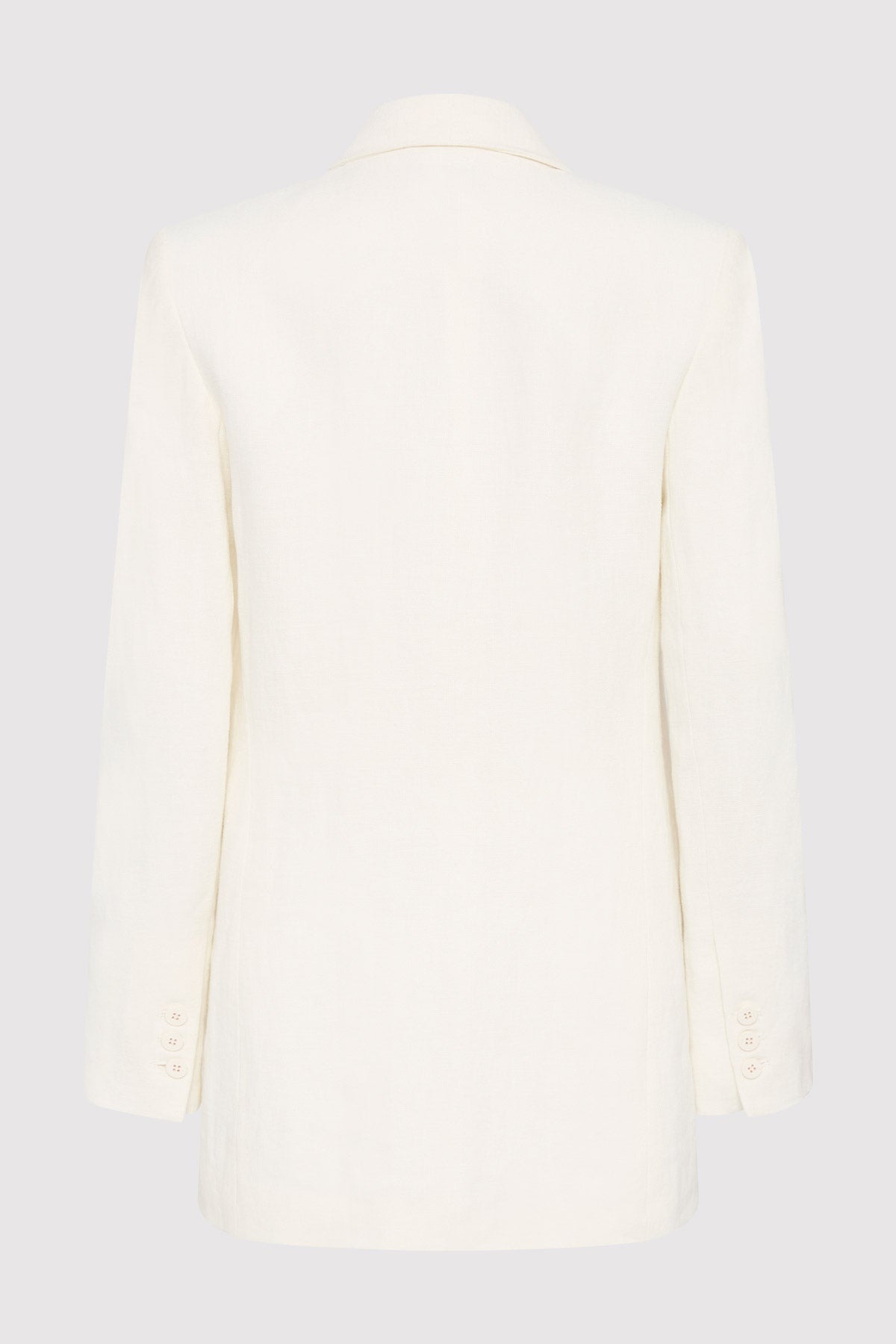 Tailored Linen Blazer - Ivory - 8