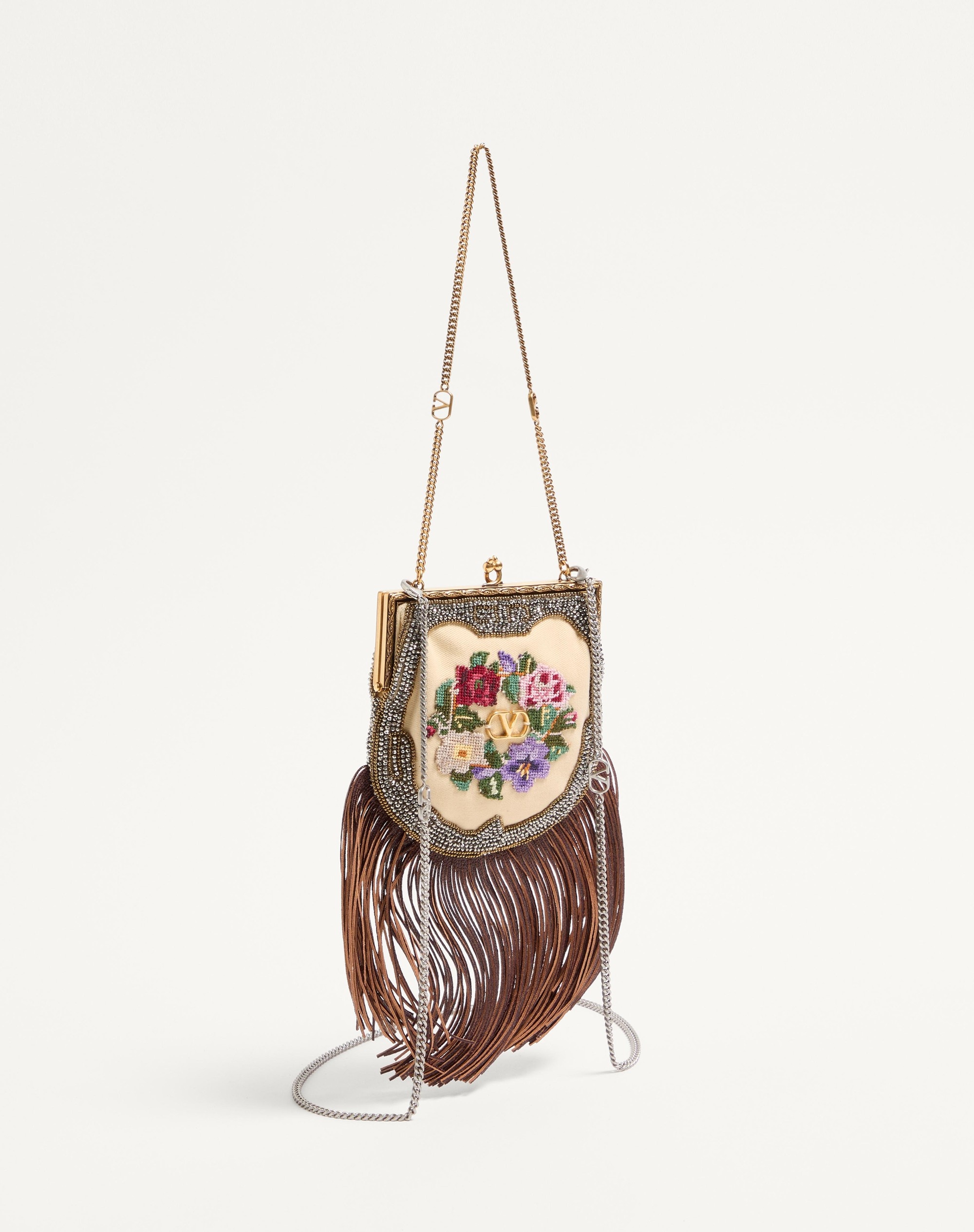 VALENTINO GARAVANI NELLCOTE FAIRYTALES SMALL CLUTCH EMBROIDERED WITH FRINGES - 2