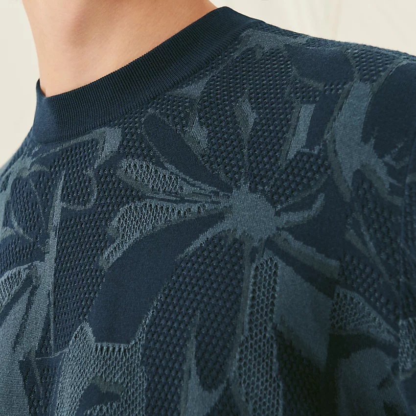 "Puzzle Floral" crewneck sweater - 3