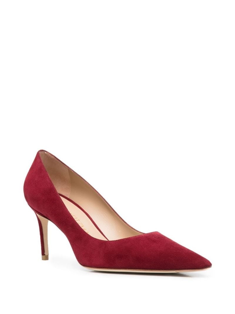 pointed 80mm suede pumps - 3