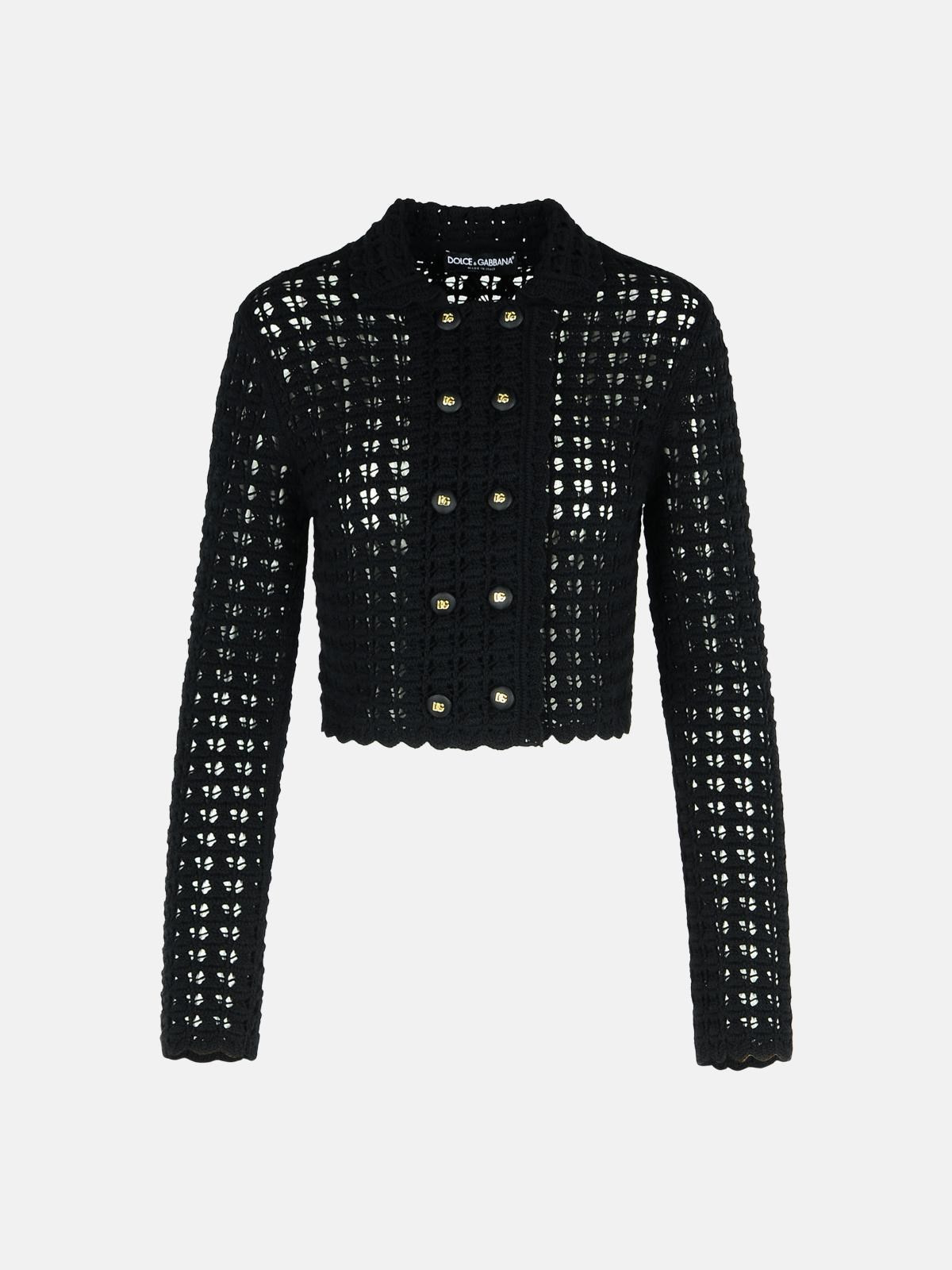 BLACK VIRGIN WOOL JACKET - 1