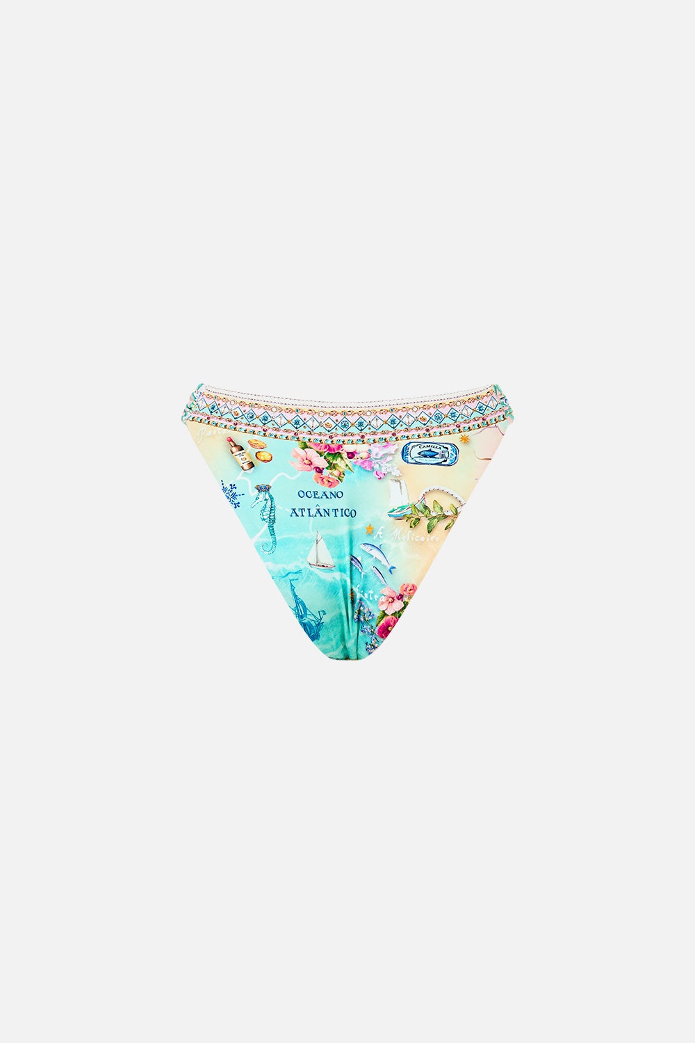REGULAR BIKINI BOTTOM WITH RUCHED KNOT SIDES - 8