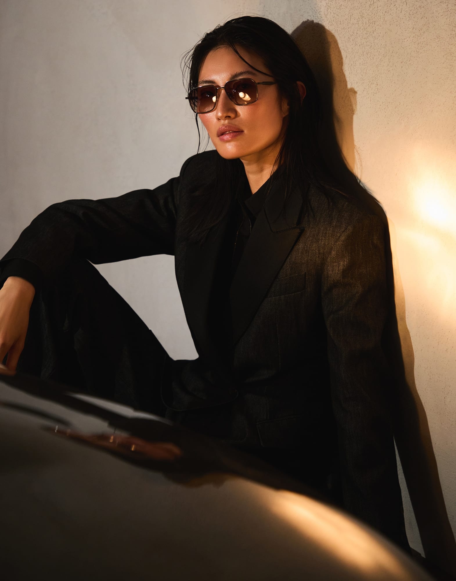 Sartorial Sunset titanium and horn frame - 4