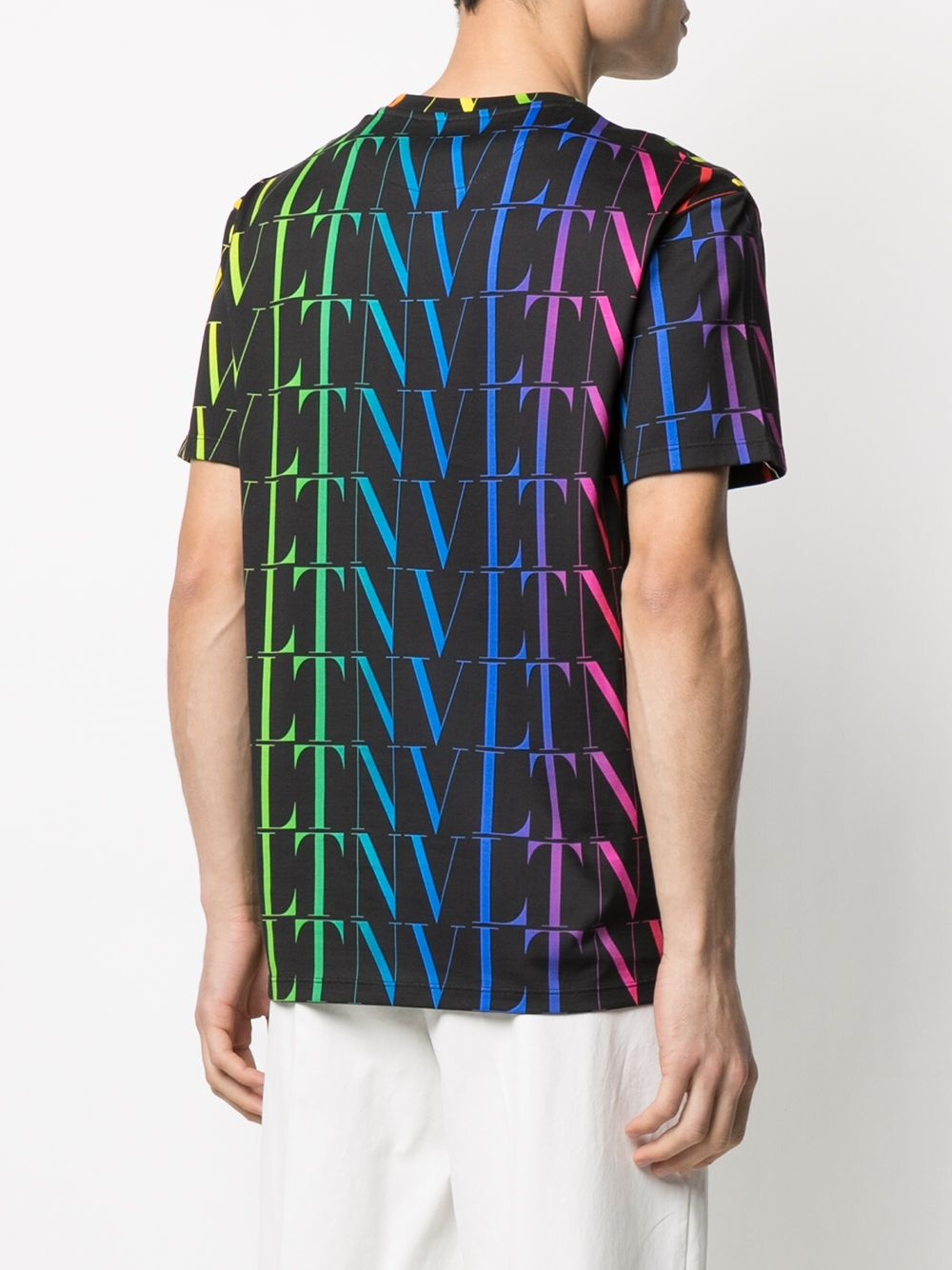 VLTN rainbow-logo print T-shirt - 4