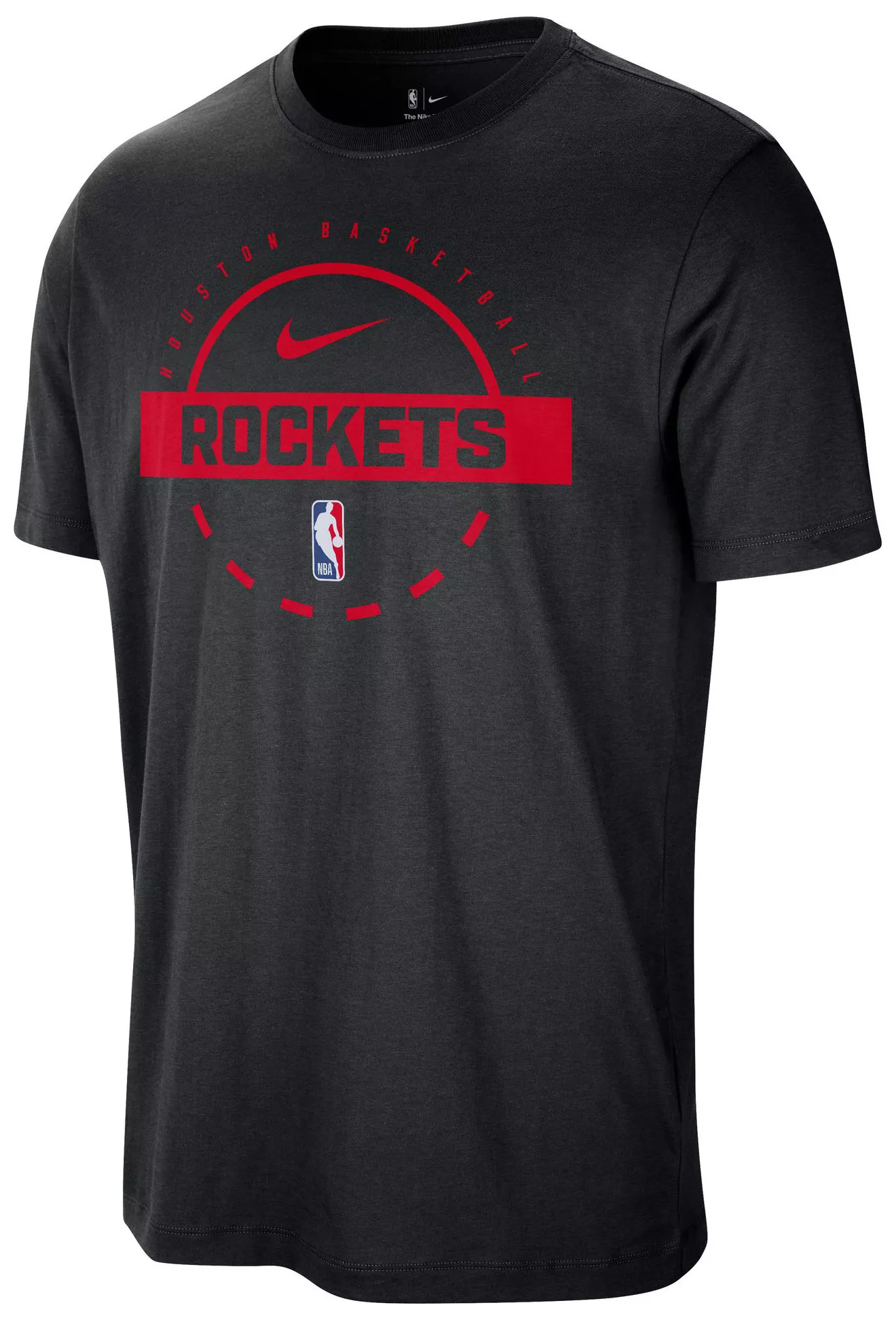 Nike Men's Houston Rockets Black On Court Practice Long Sleeve T-Shirt - 1