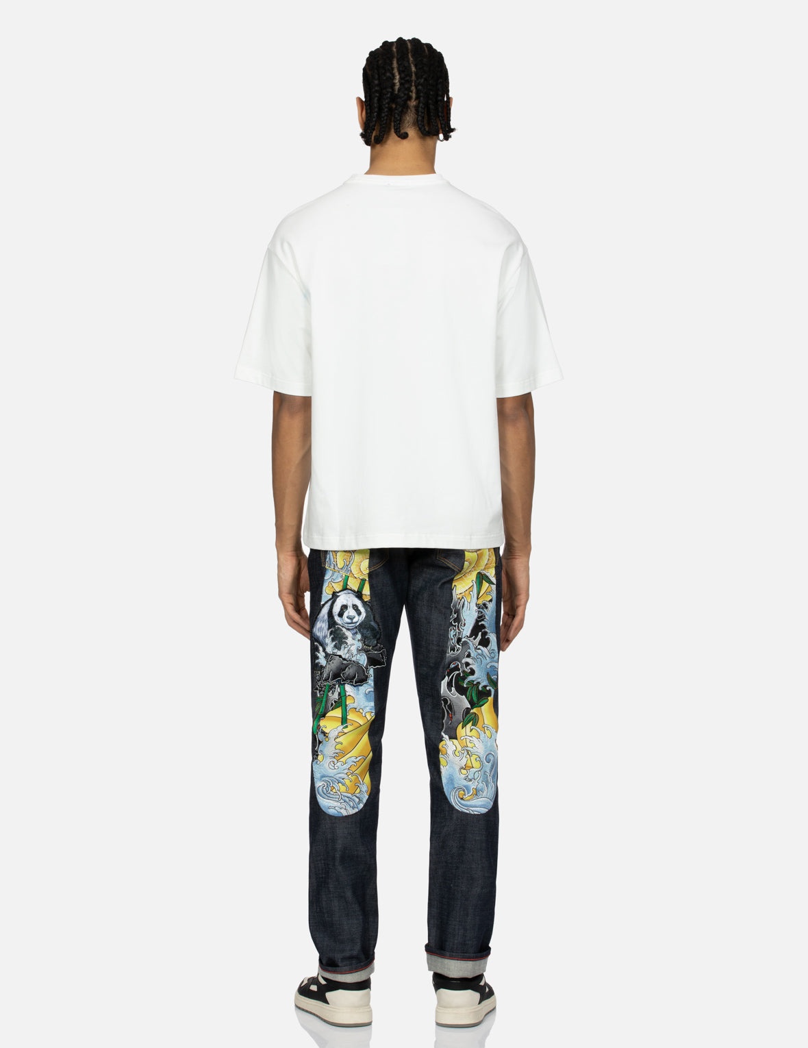 Panda Daicock Embroidery  Carrot Fit Jeans #2017 - 5