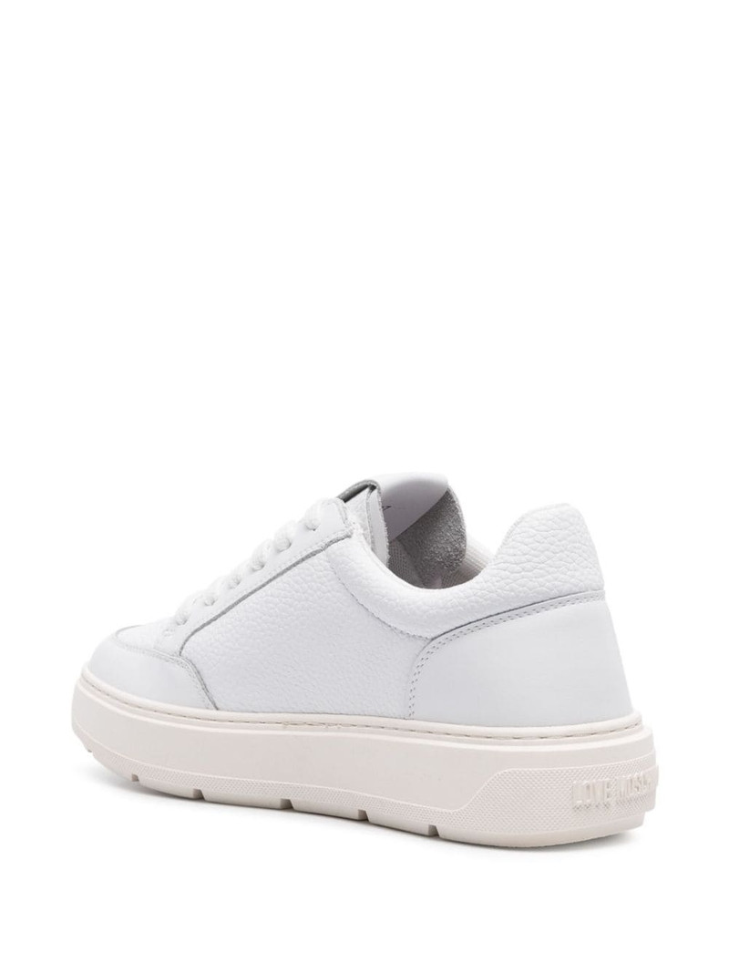 logo-print leather sneakers 3