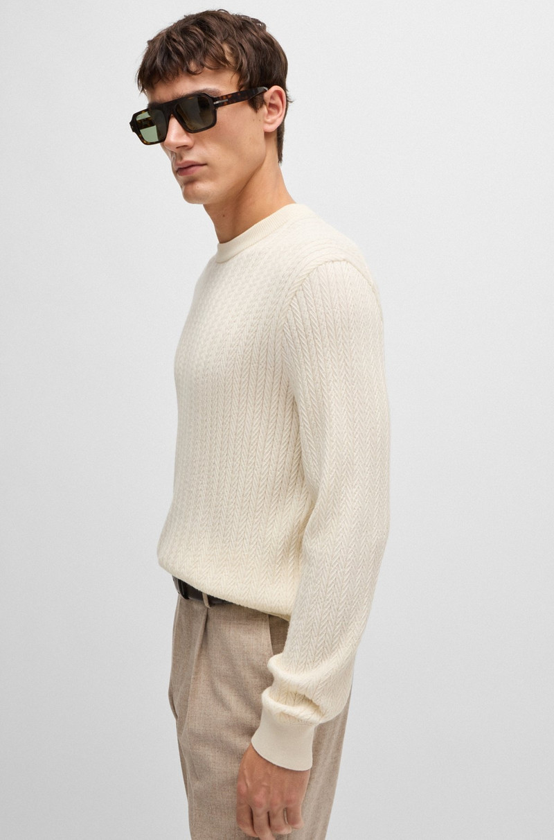 WOOL-BLEND KNITTED SWEATER 와 HERRINGBONE 스타일 3
