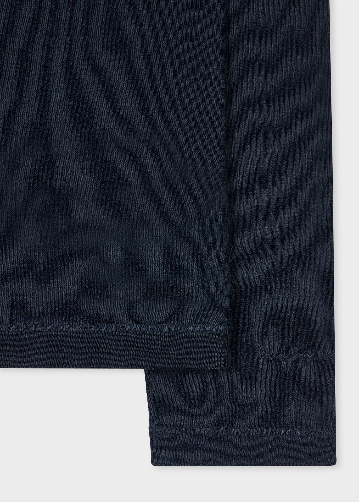 Navy Organic Cotton Fine Knit Sweater - 2
