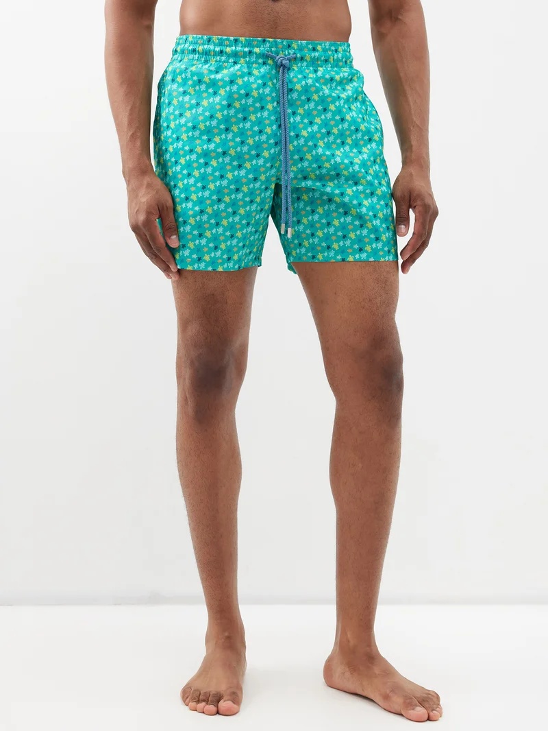 Mahina turtle-print recycled swim shorts - 1