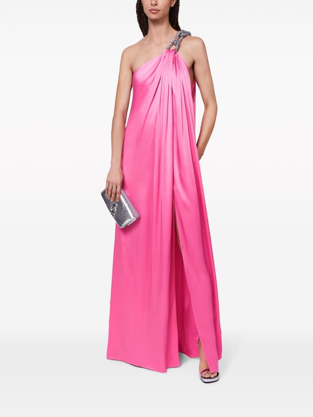 Falabella crystal-embellished satin gown - 2