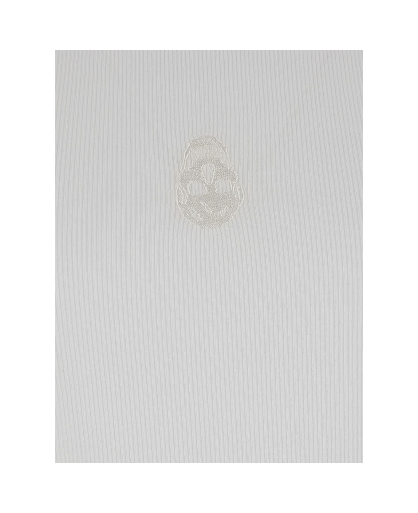 Tank Top In White Cotton - 3