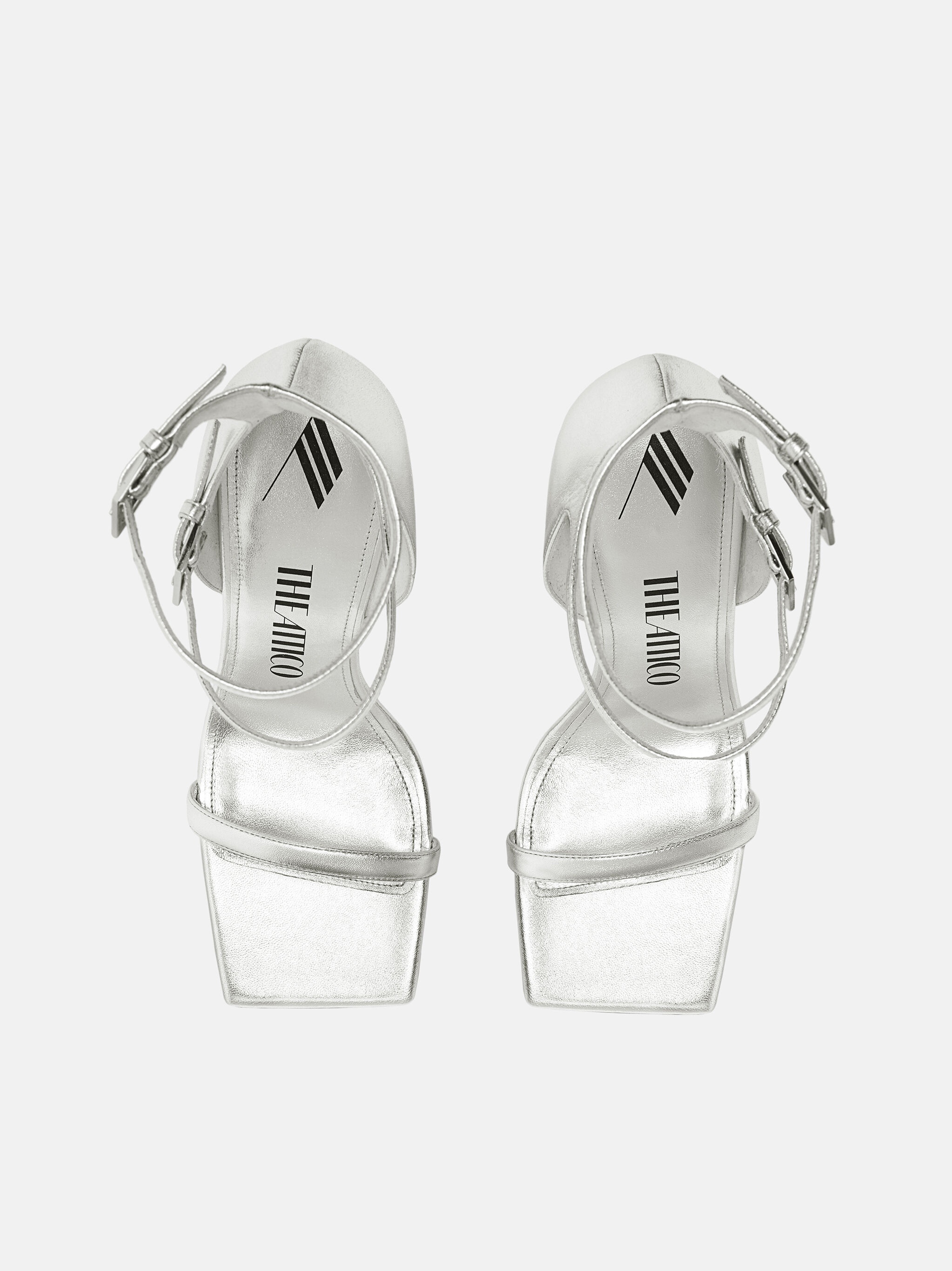 ''GRACE'' SILVER ANKLE STRAP SANDAL - 4