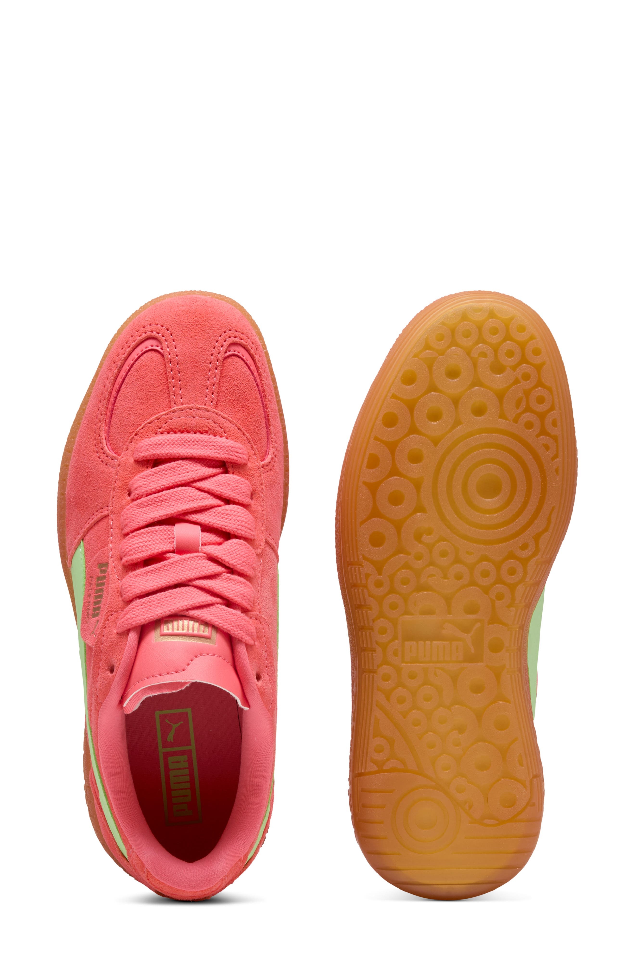 PUMA Palermo Moda Xtra Gum Rubber Sneaker in Peach Frost-Spring Fern at Nordstrom - 3
