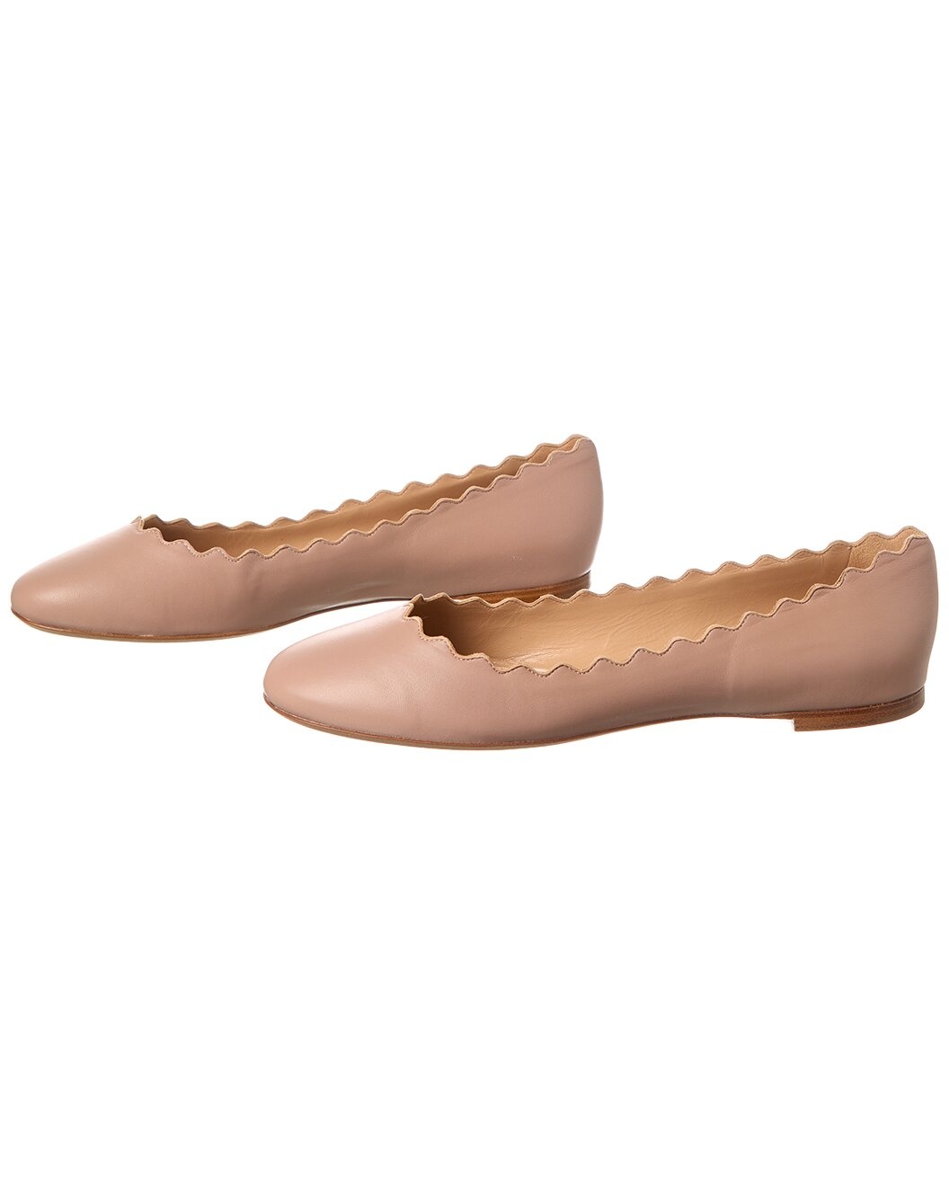 Chloé Lauren Scalloped Leather Ballerina Flat (Authentic Pre-Loved) - 2