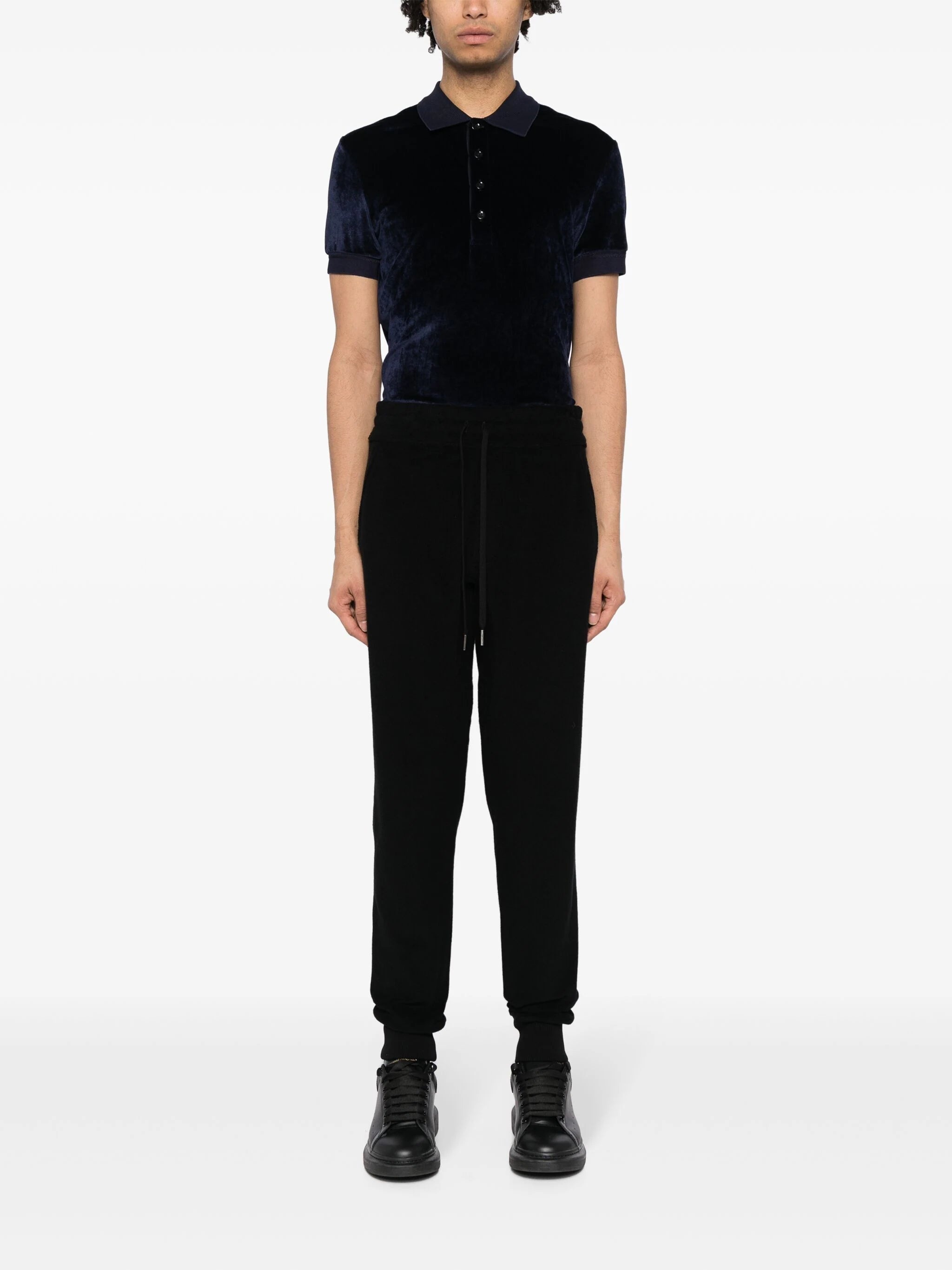 STRAIGHT-LEG COTTON TRACK PANTS - 2