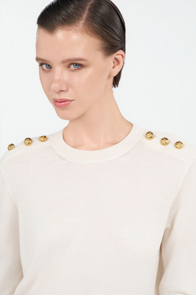 Sweater with gold buttons 6