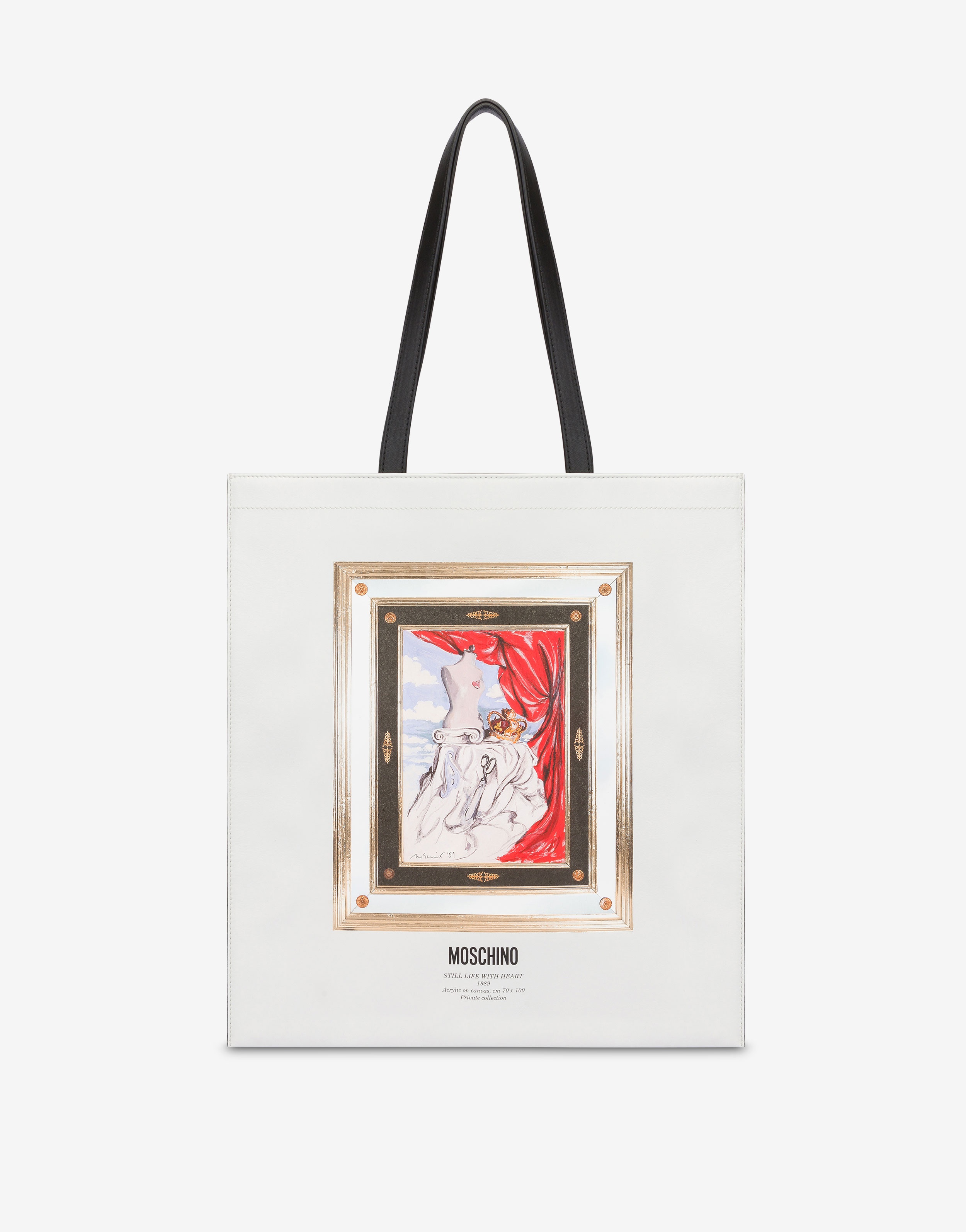 NAPPA LEATHER SHOPPER WITH PRINT - 1