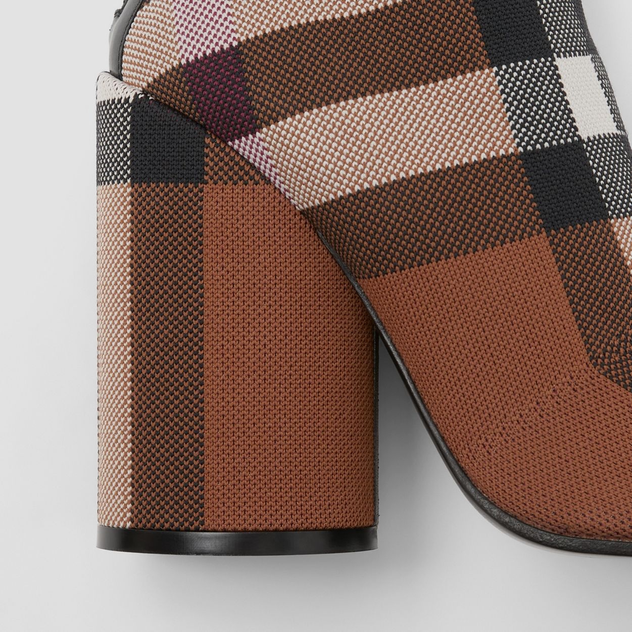 Knitted Check Over-the-knee Sock Boots - 2