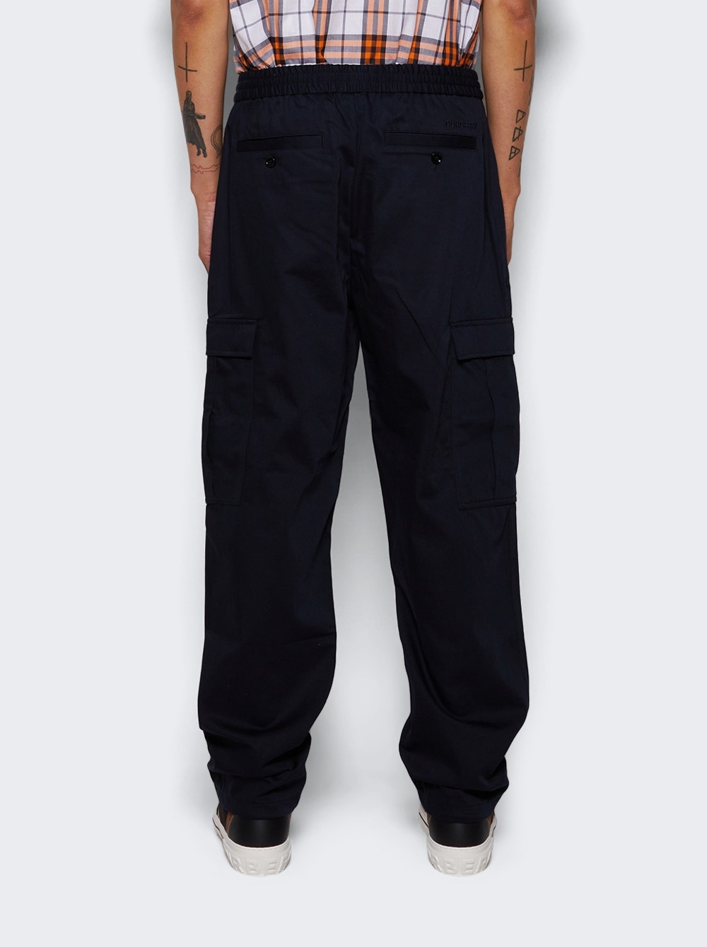 Cotton Cargo Trousers Navy - 5