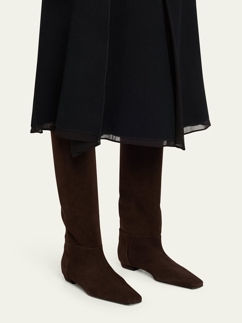 Proenza Schouler Trap Flat Leather Knee-High Boots outlook