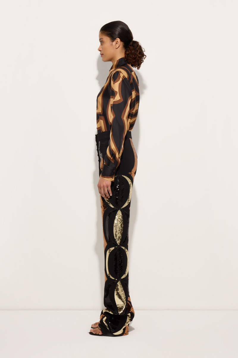 EMBROIDERED STRAIGHT-LEG PANTS 3