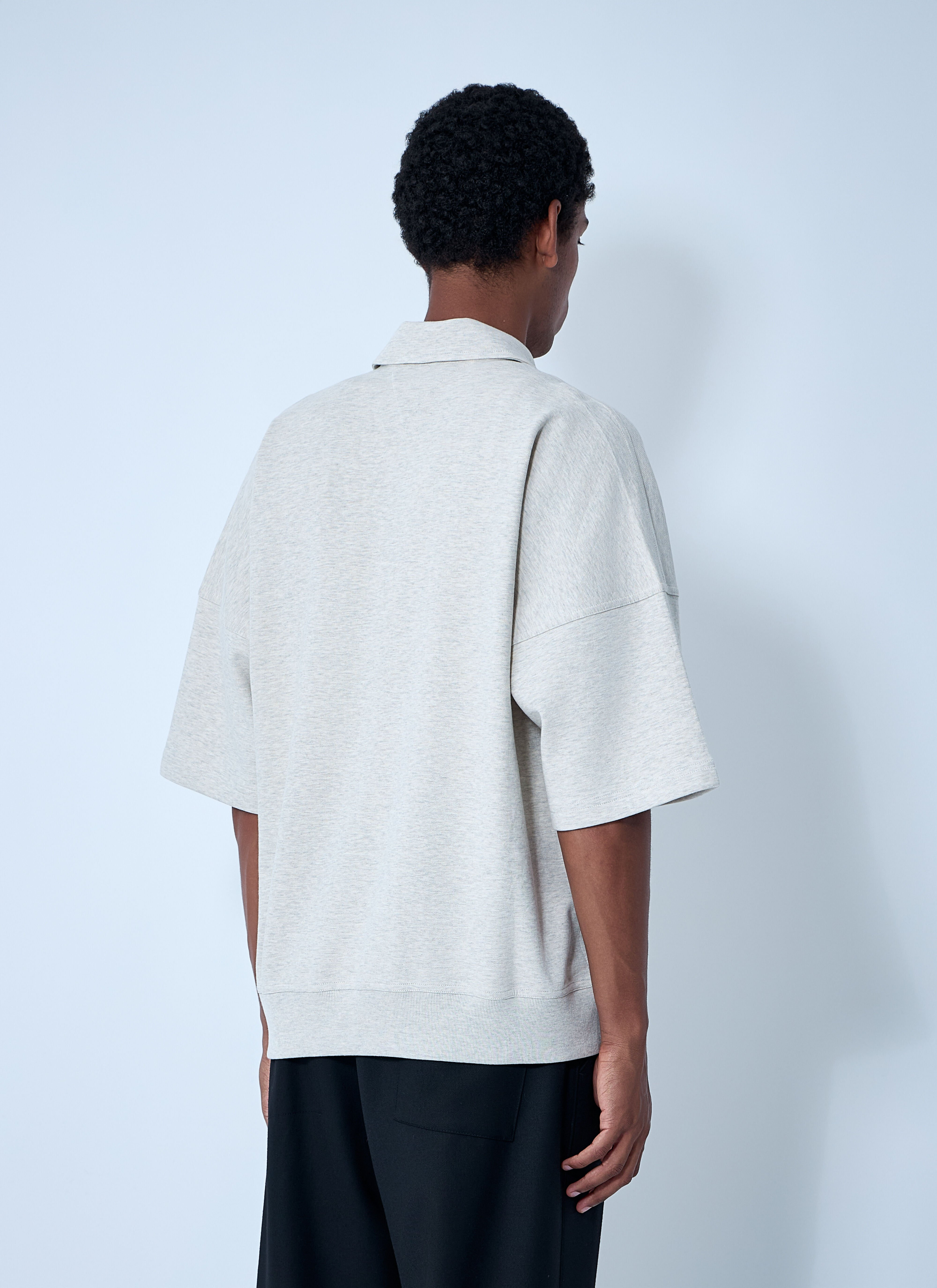 Double Cotton Melange Polo - 4
